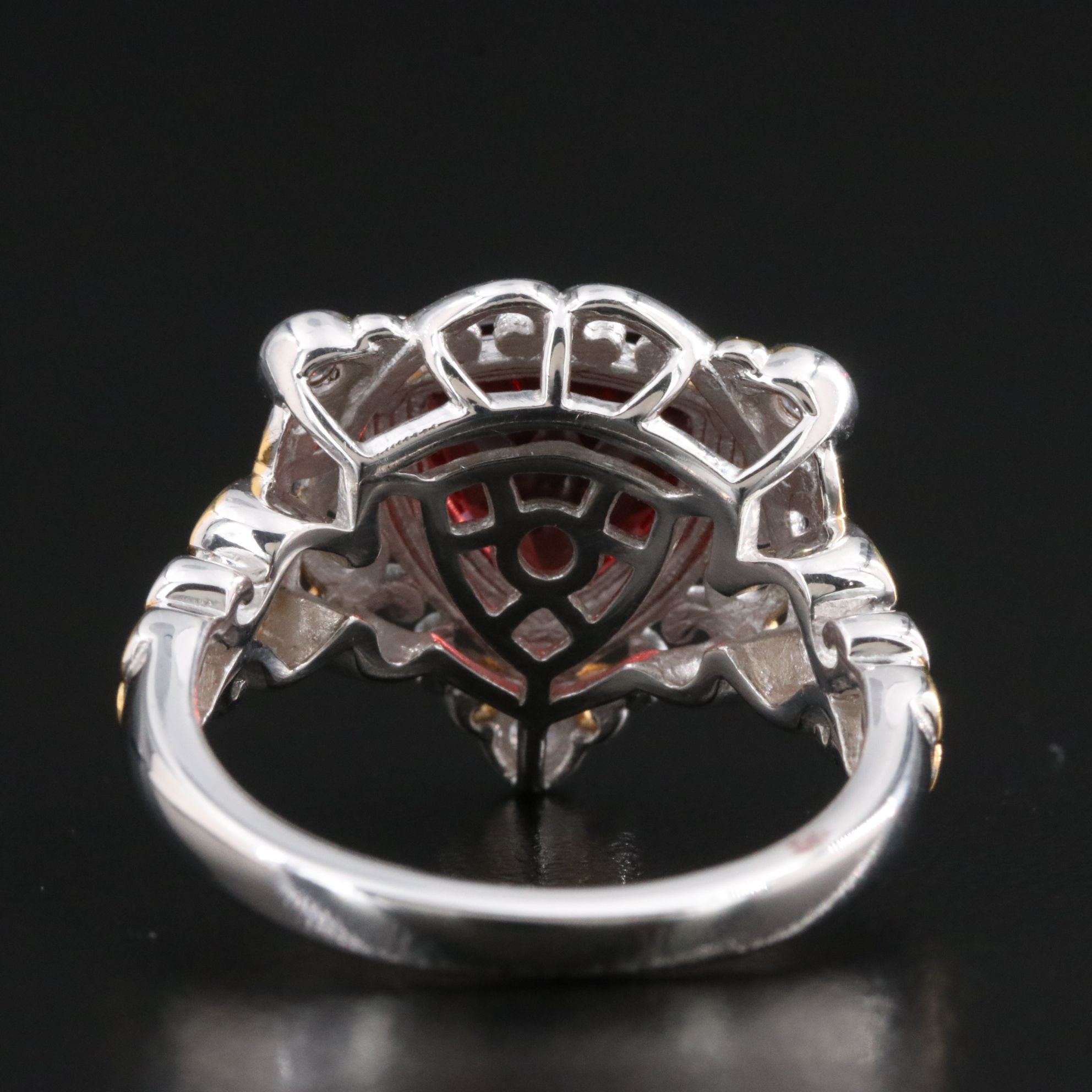 Sterling Garnet and White Topaz Ring