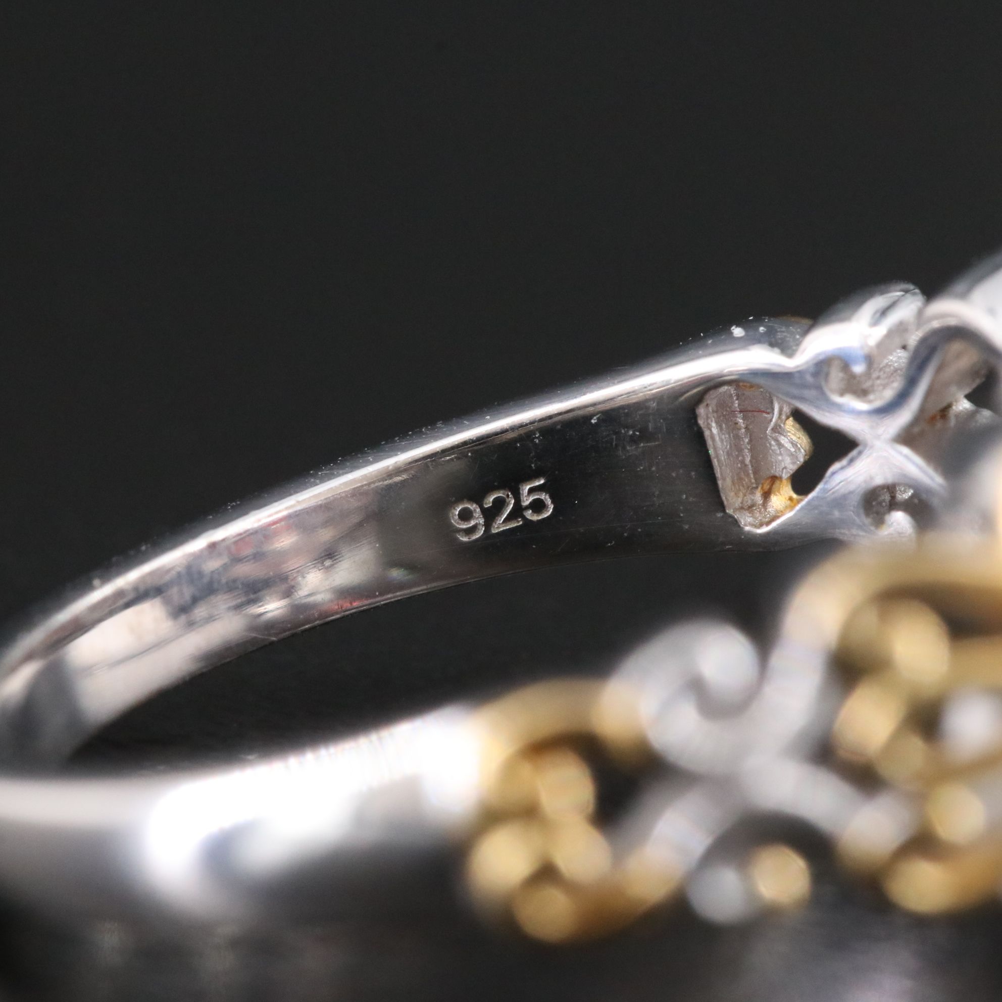 Sterling Garnet and White Topaz Ring