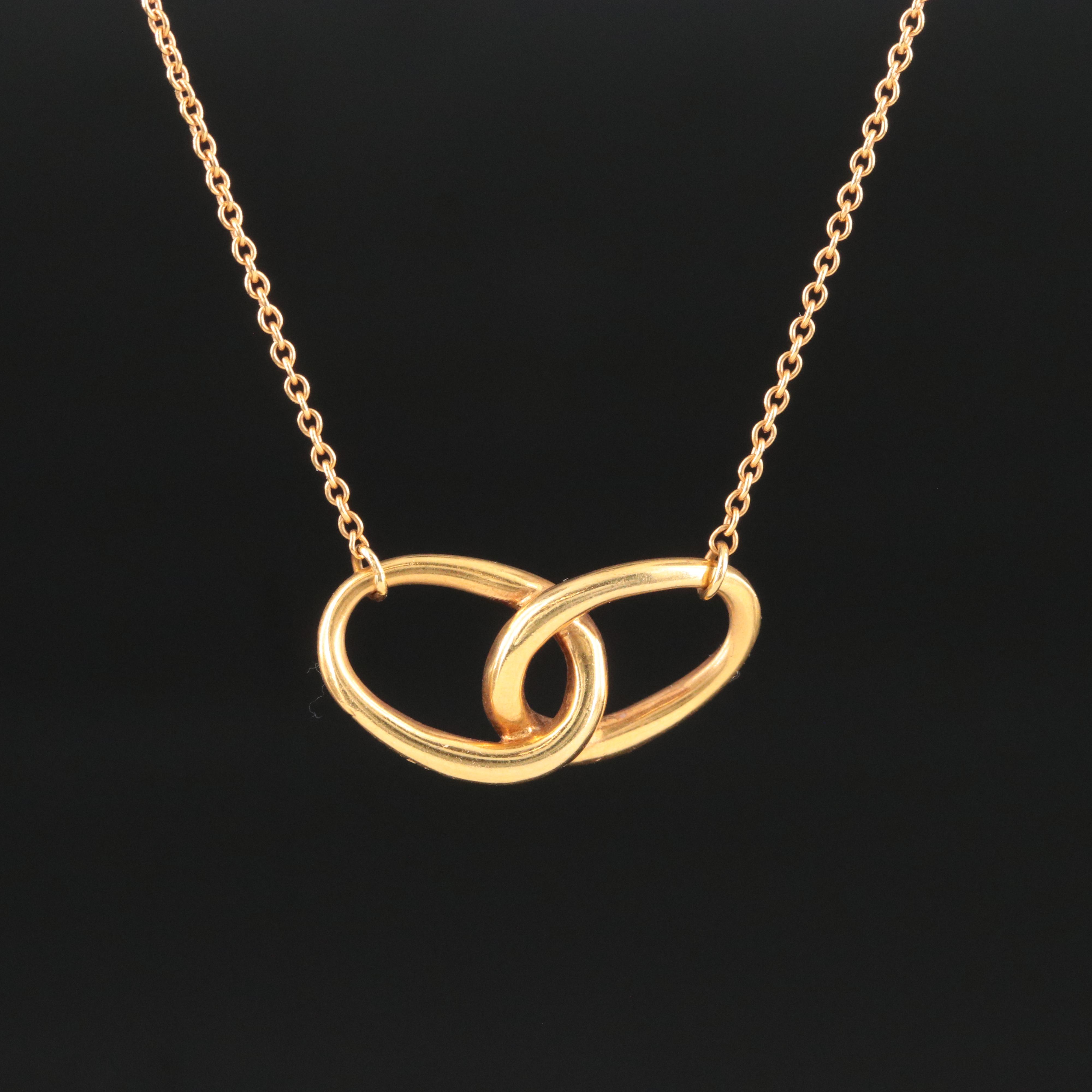 Elsa Peretti for Tiffany & Co. 18K Interlocking Oval Links Necklace