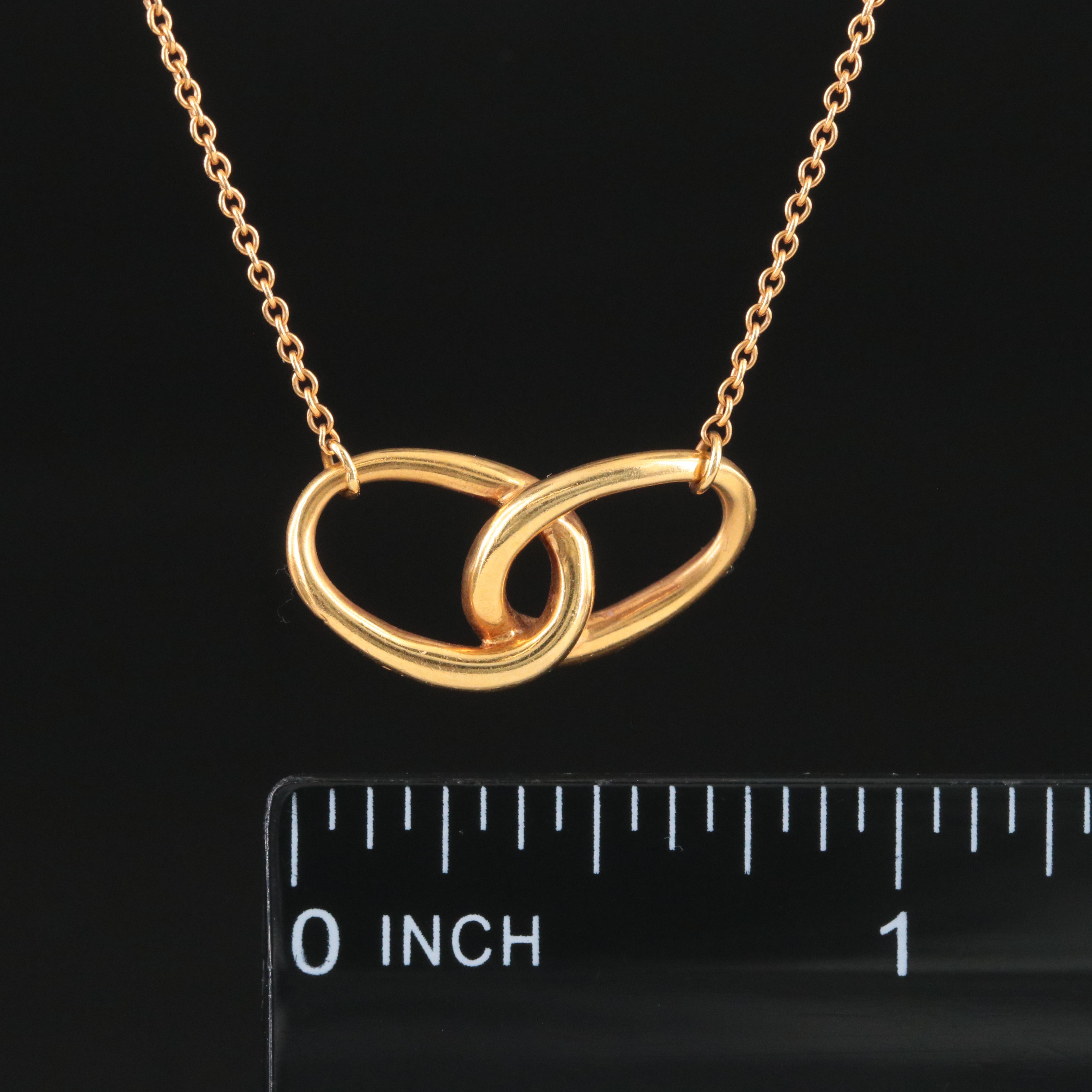 Elsa Peretti for Tiffany & Co. 18K Interlocking Oval Links Necklace