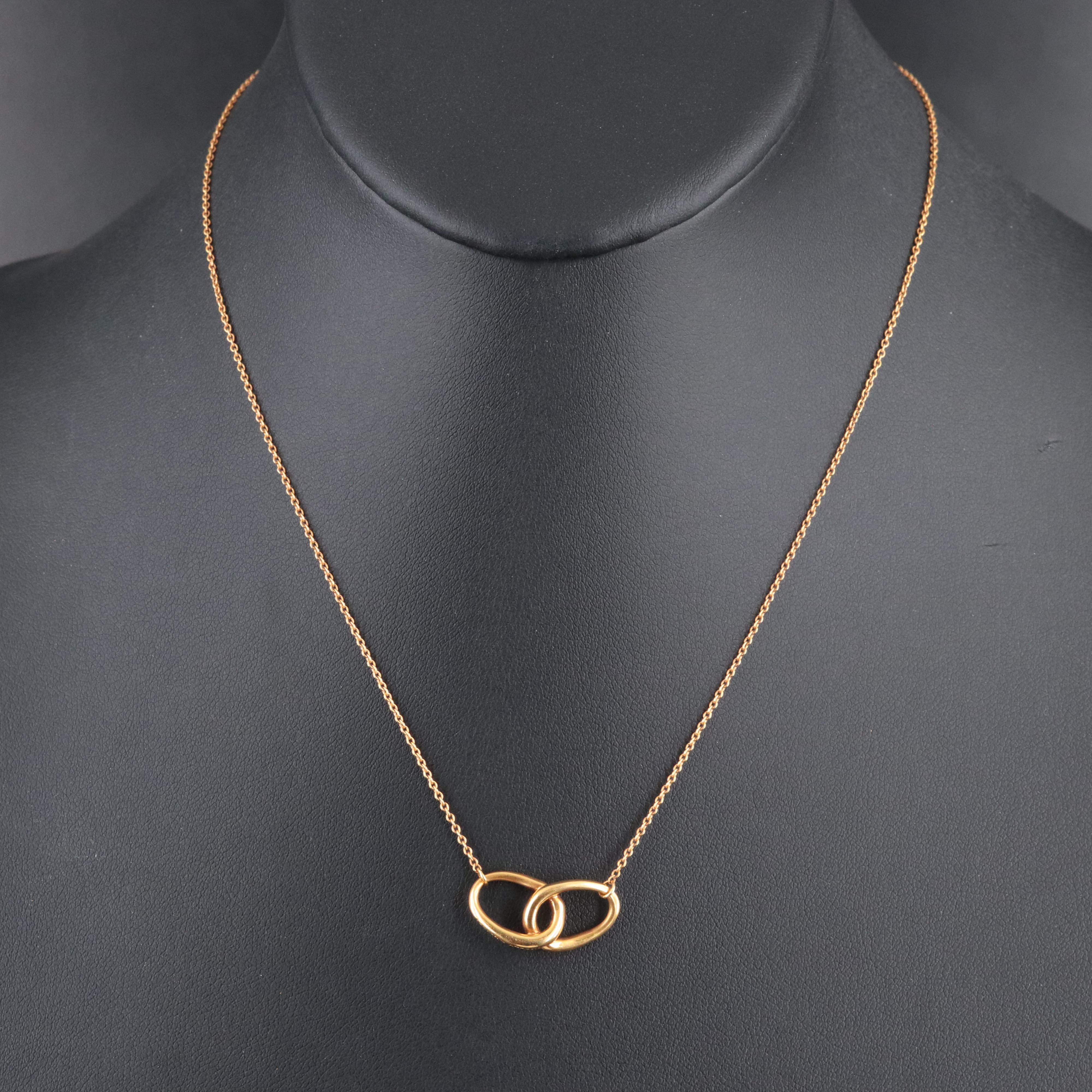 Elsa Peretti for Tiffany & Co. 18K Interlocking Oval Links Necklace