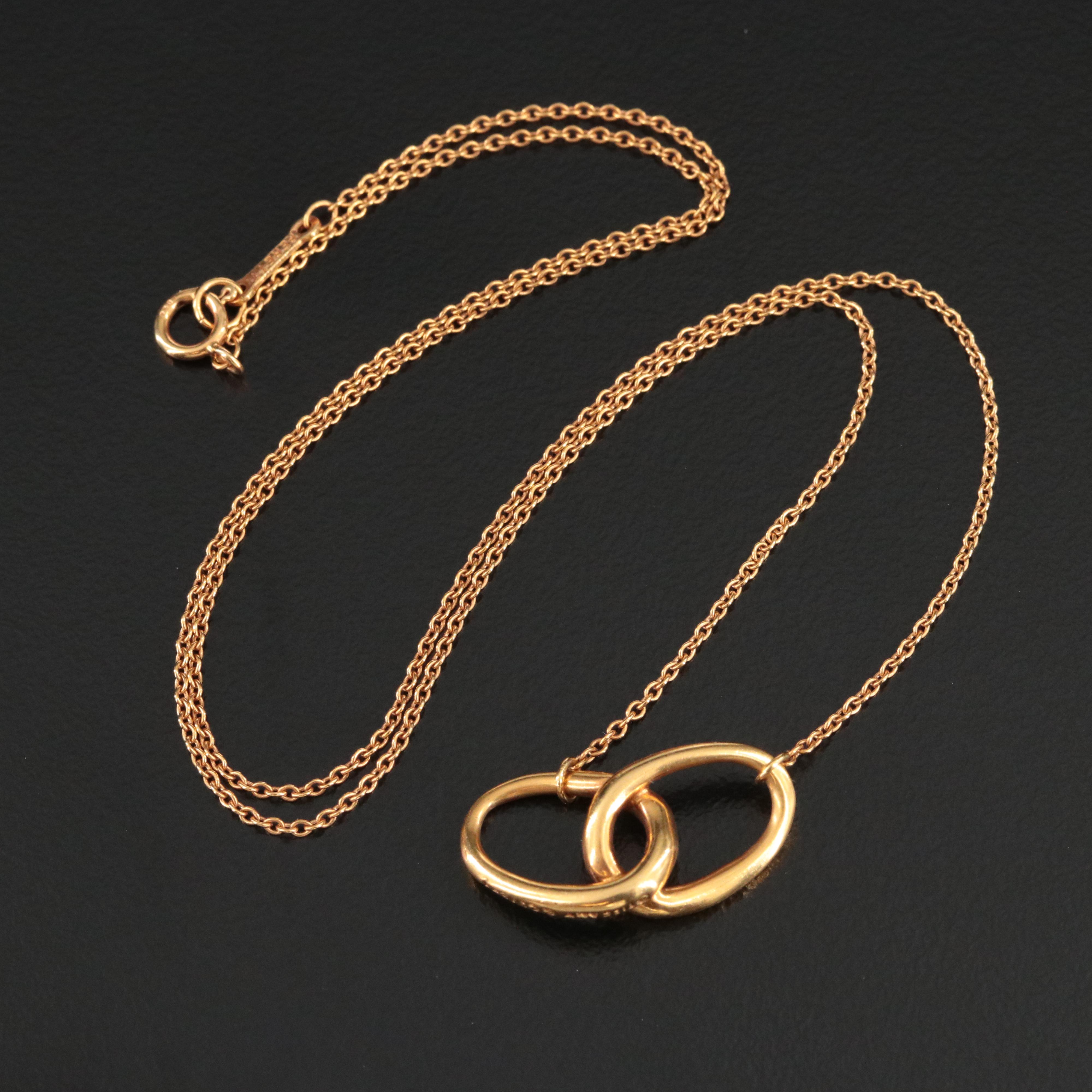 Elsa Peretti for Tiffany & Co. 18K Interlocking Oval Links Necklace