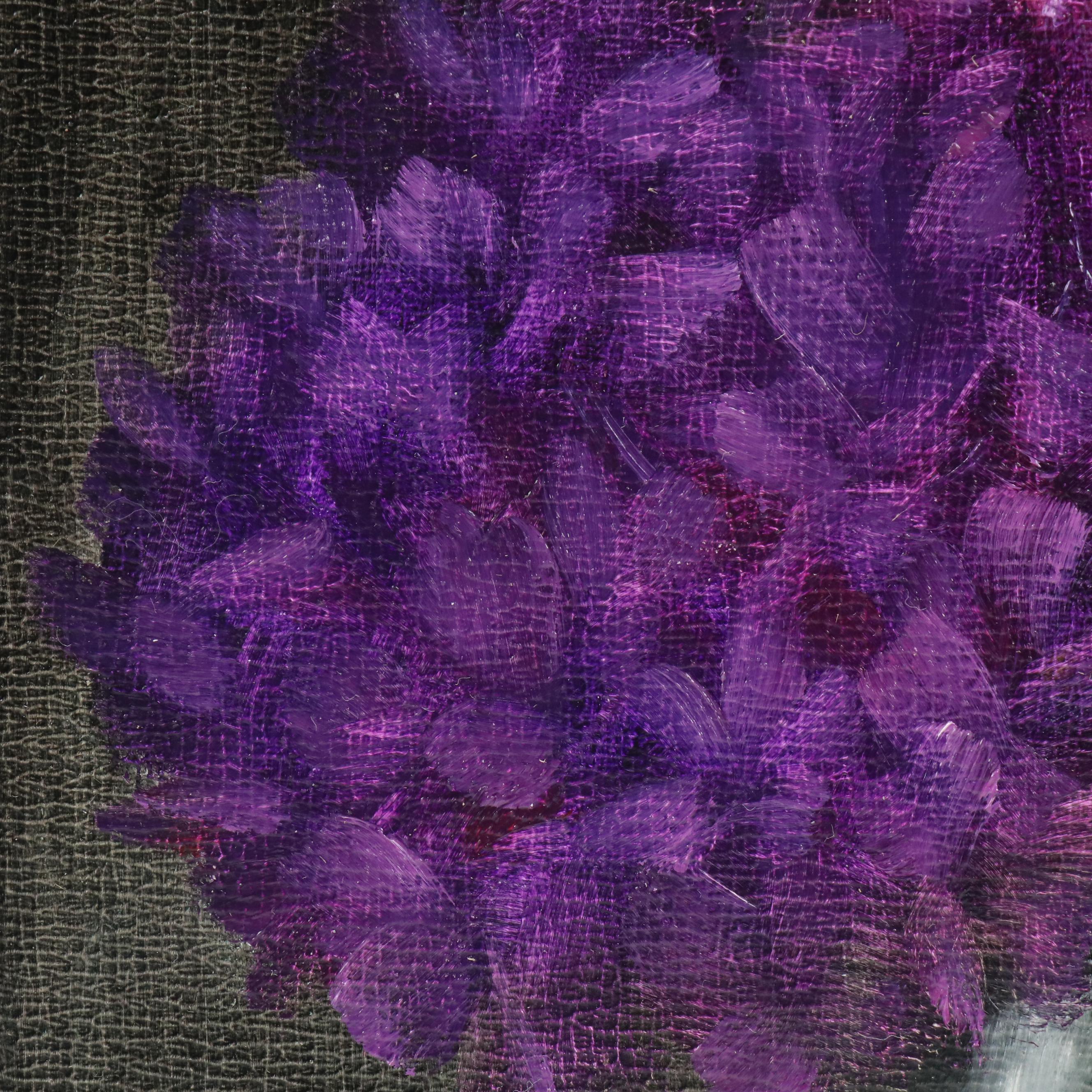 Thu-Thuy Tran Floral Still Life Oil Painting "Hydrangeas in March," 2025