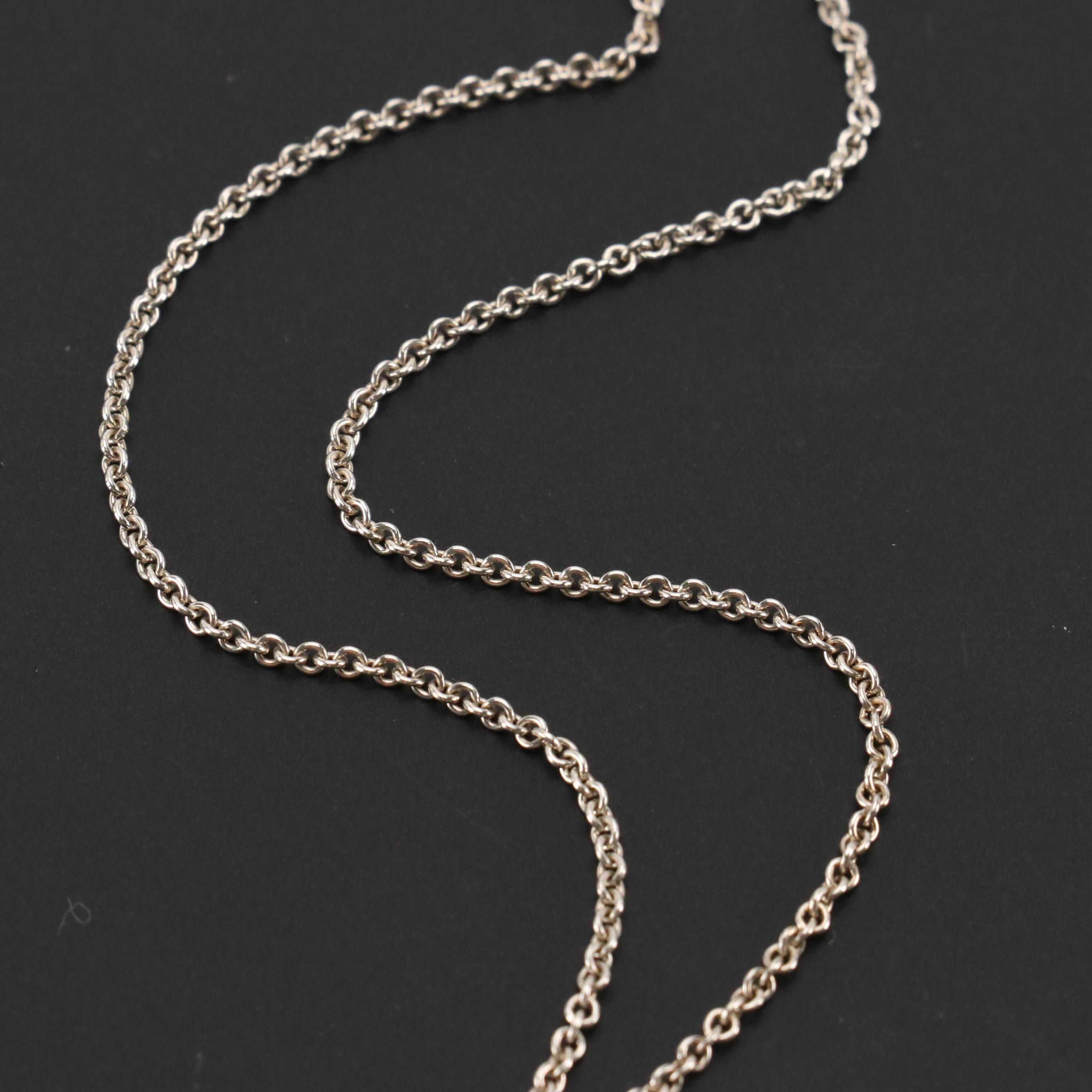 Tiffany & Co. 1837 Sterling Bar Pendant Necklace