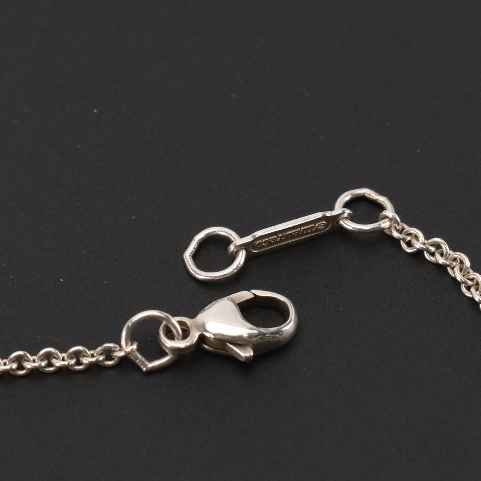 Tiffany & Co. 1837 Sterling Bar Pendant Necklace