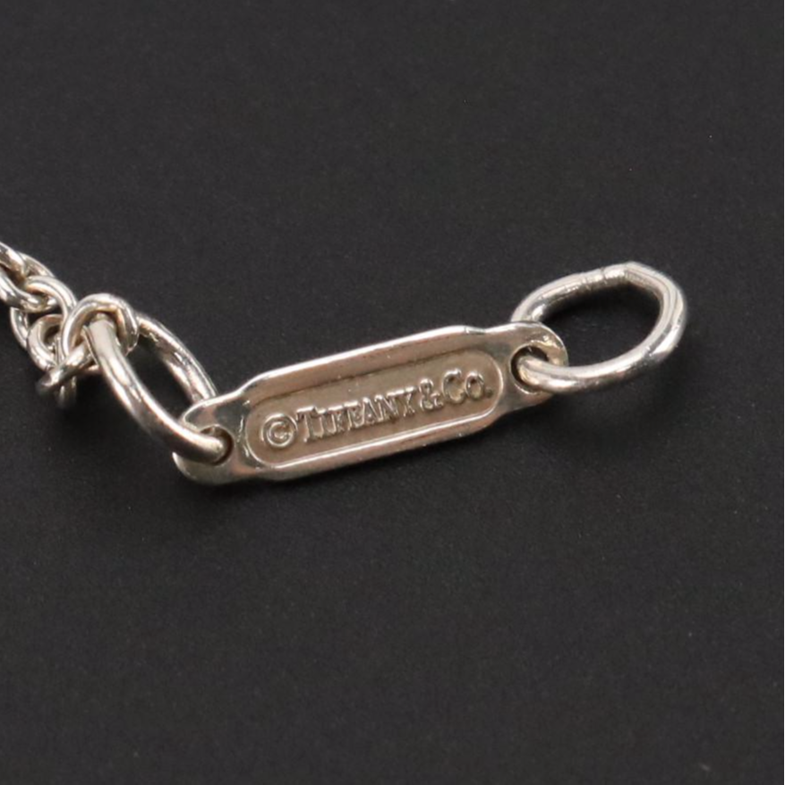 Tiffany & Co. 1837 Sterling Bar Pendant Necklace