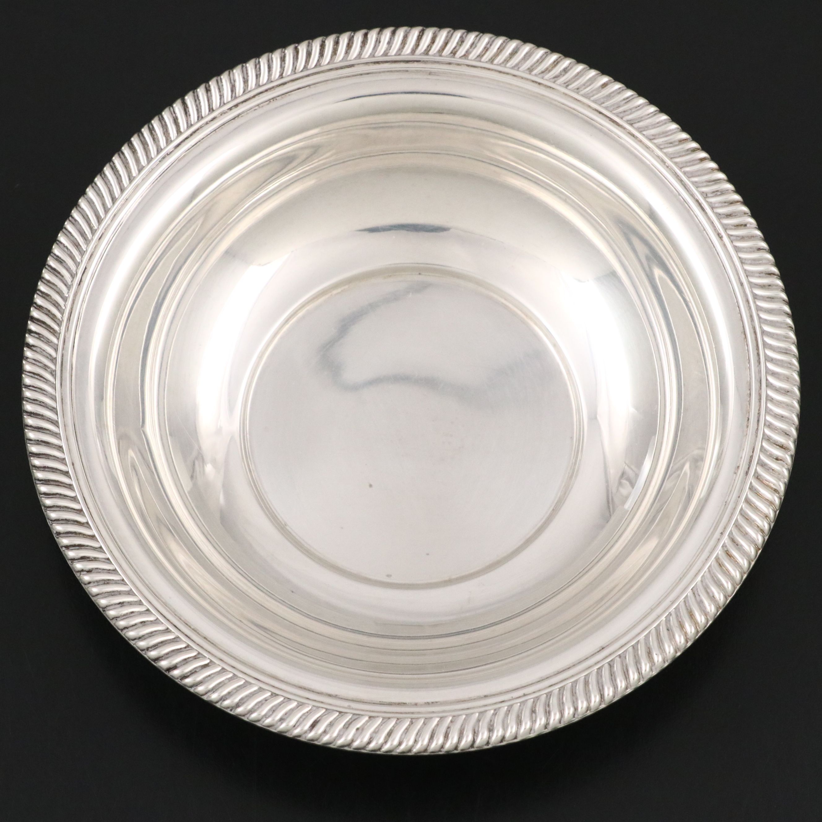 Webster Sterling Silver Bowl with Cohr Danish Modern Silver Plate Candle Holder