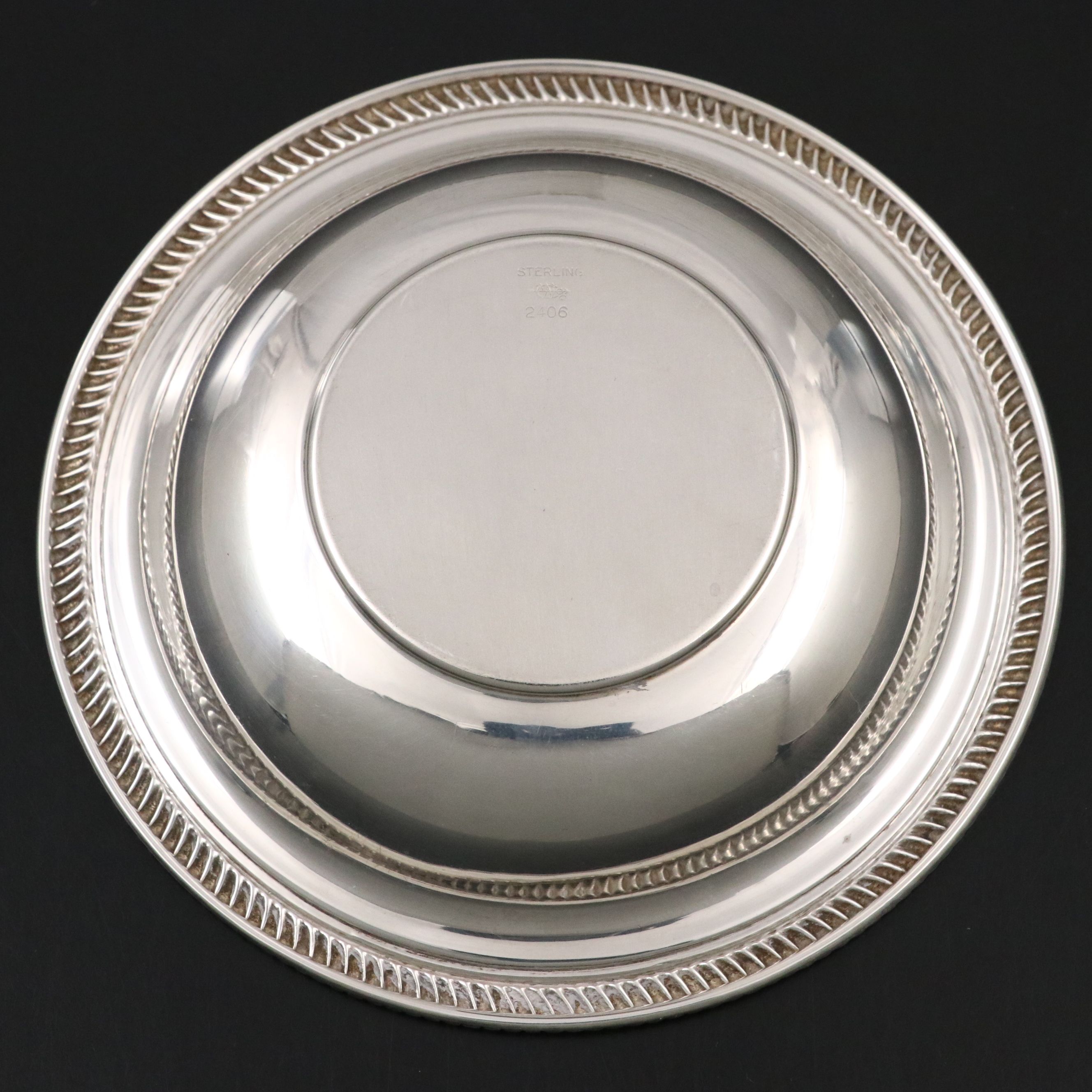 Webster Sterling Silver Bowl with Cohr Danish Modern Silver Plate Candle Holder
