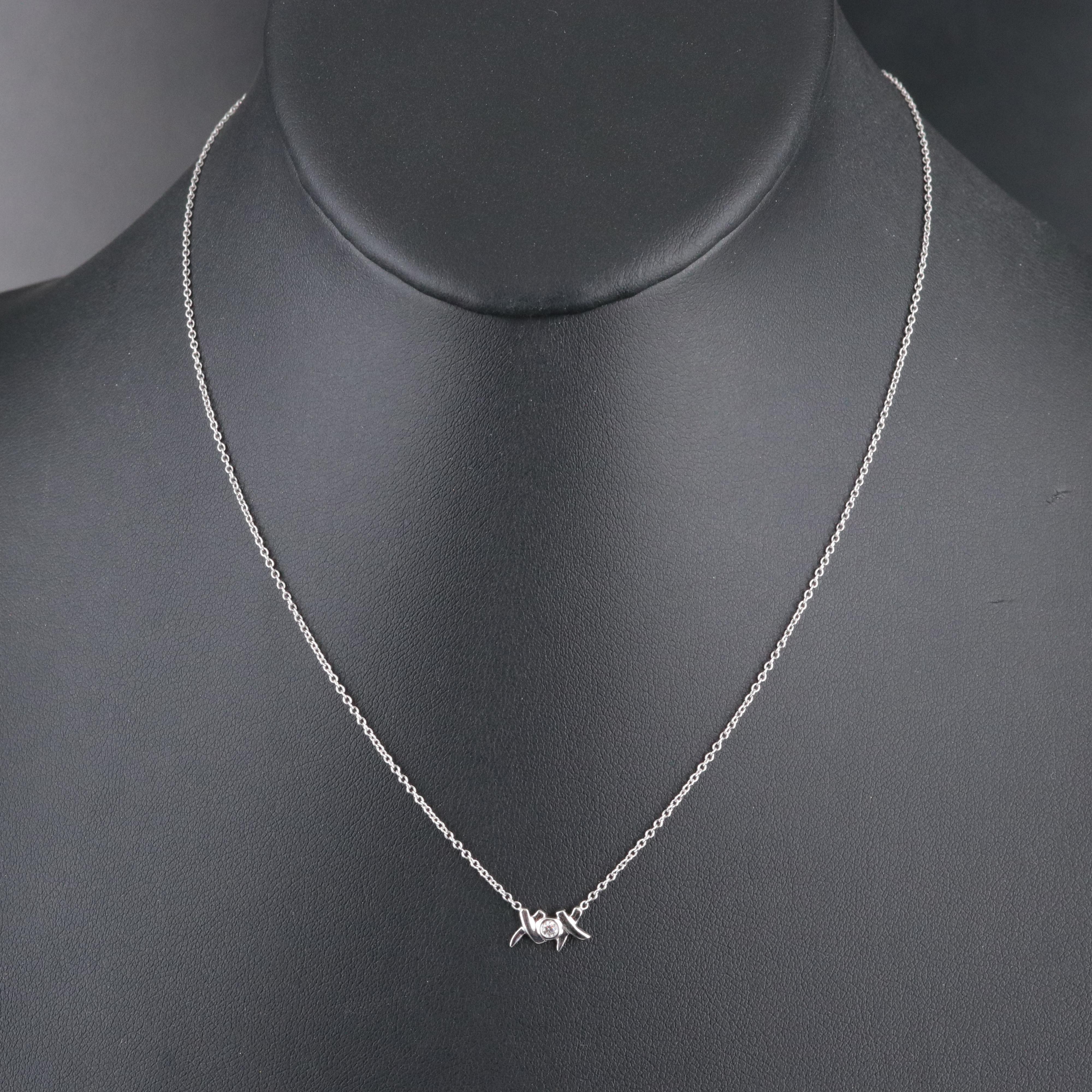 Paloma Picasso for Tiffany & Co. 18K and Diamond Double Kiss Necklace