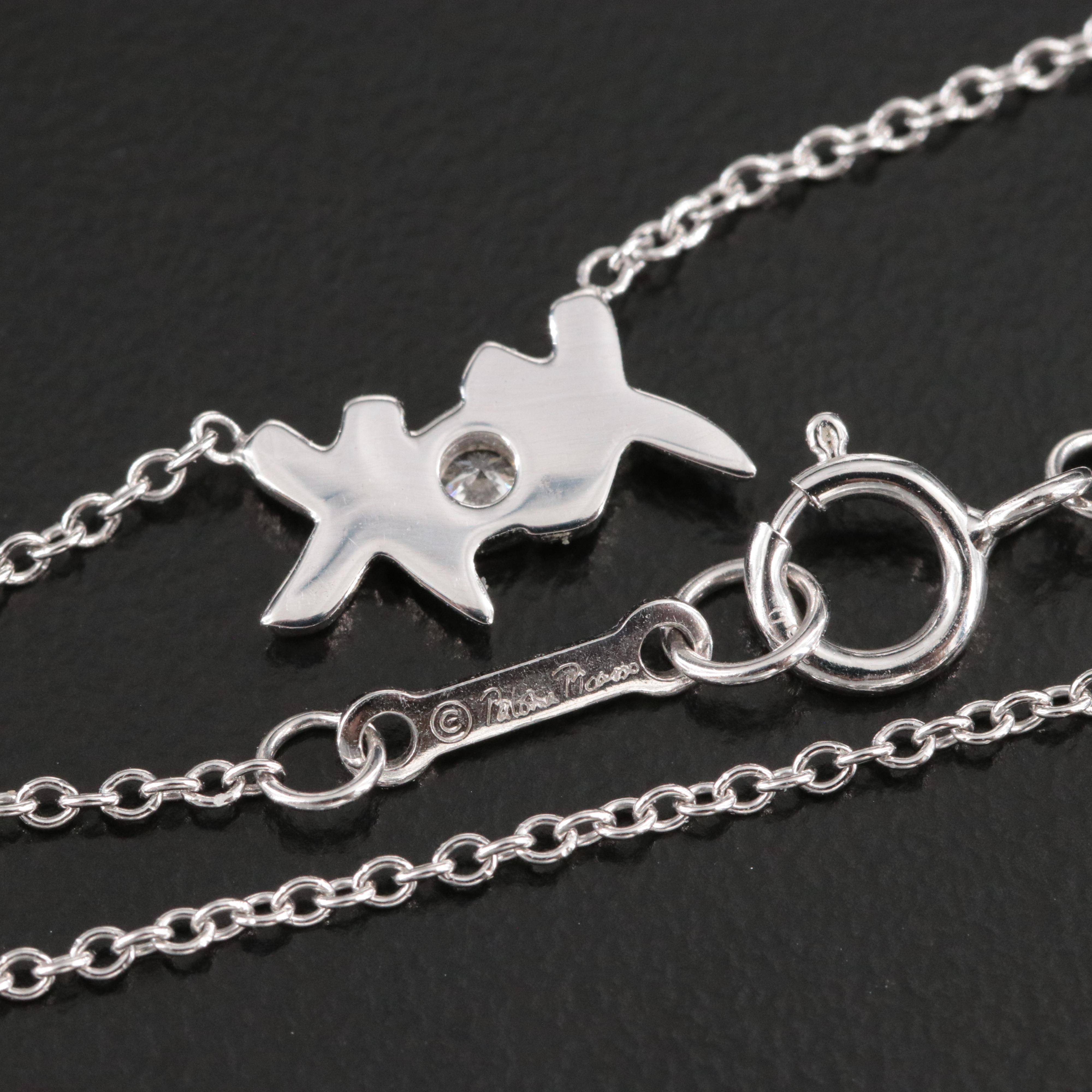 Paloma Picasso for Tiffany & Co. 18K and Diamond Double Kiss Necklace