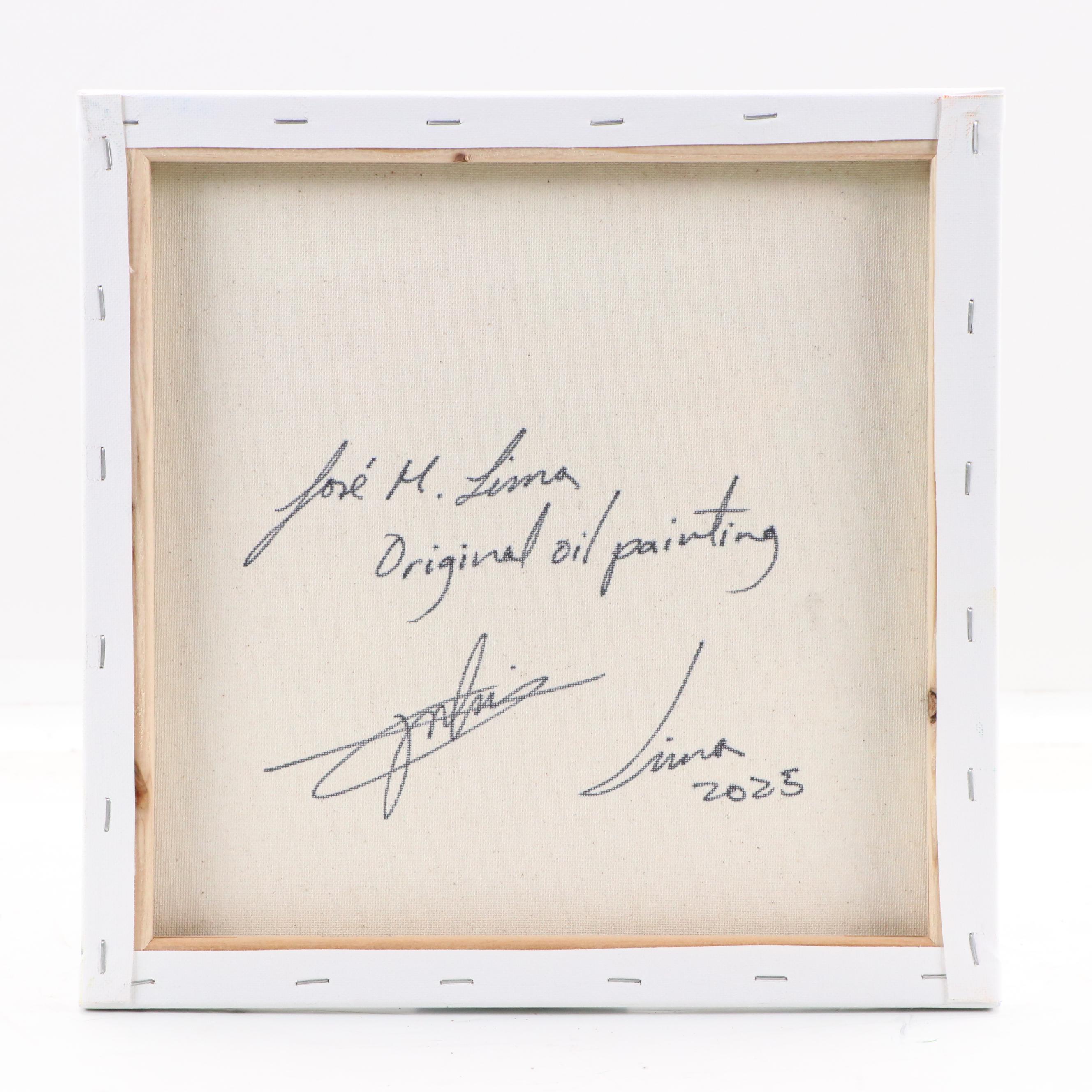 José M. Lima Floral Still Life Oil Painting, 2025