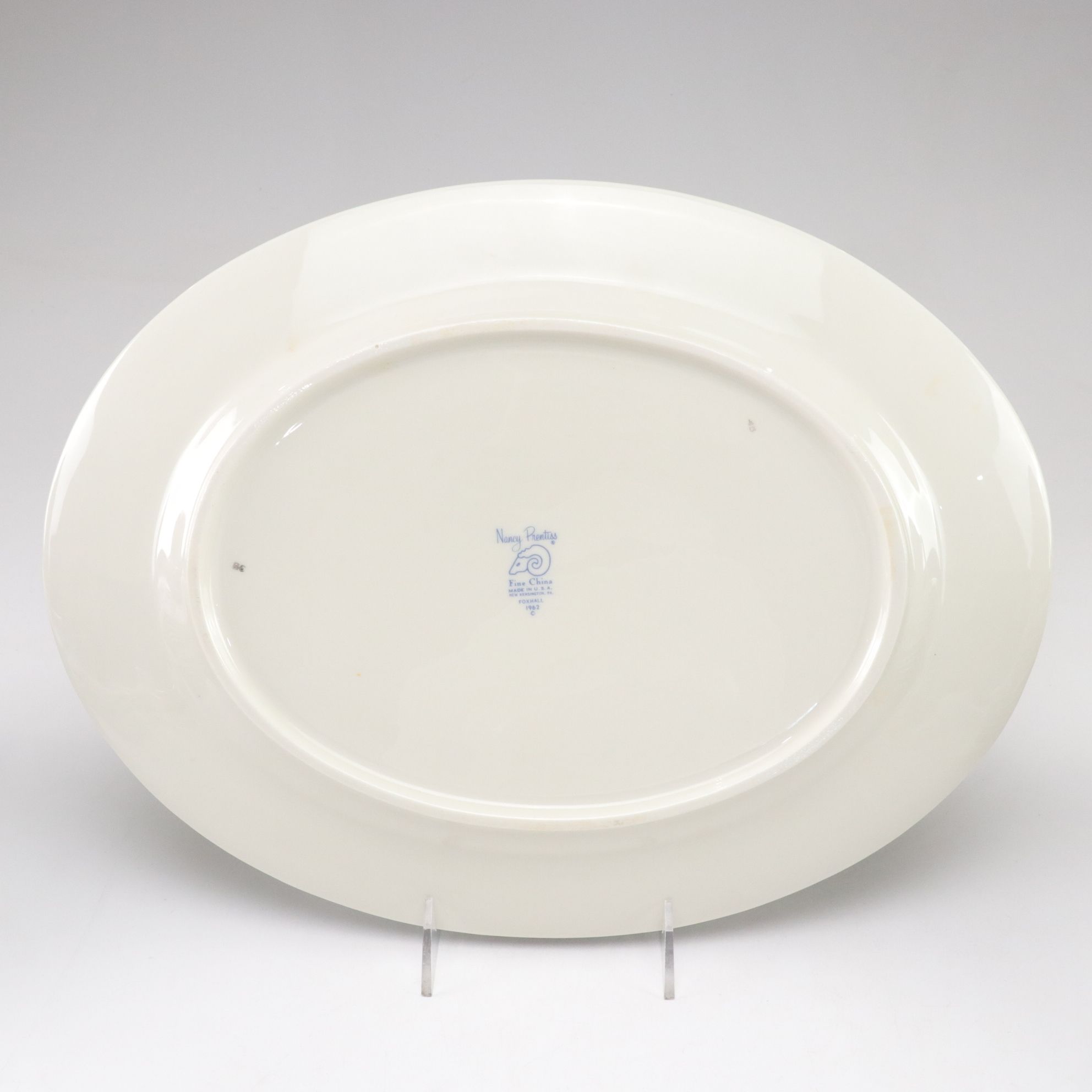 Nancy Prentiss "Foxhall" Platinum Trim Porcelain Dinnerware Set for Six