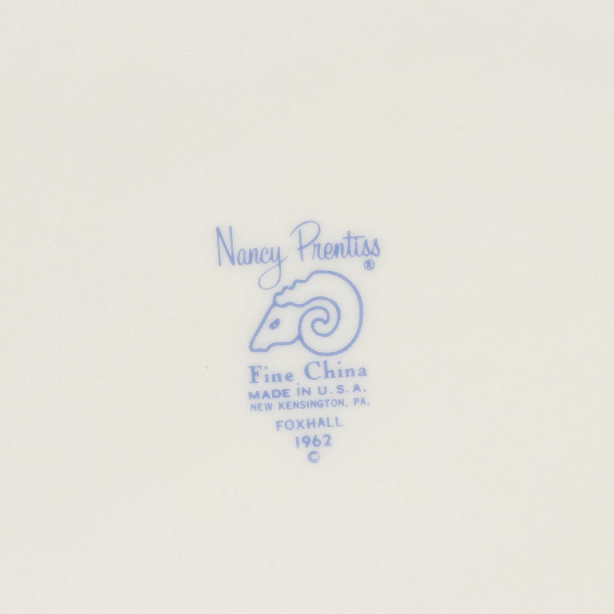 Nancy Prentiss "Foxhall" Platinum Trim Porcelain Dinnerware Set for Six