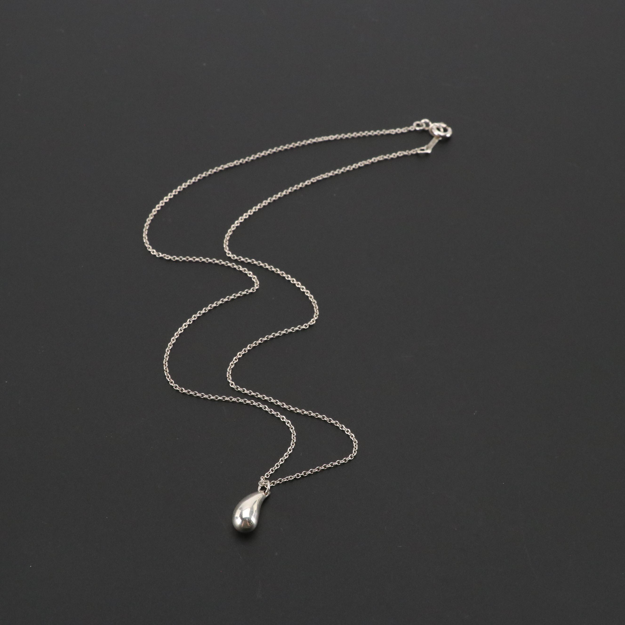 Elsa Peretti for Tiffany & Co. Sterling Teardrop Pendant Necklace
