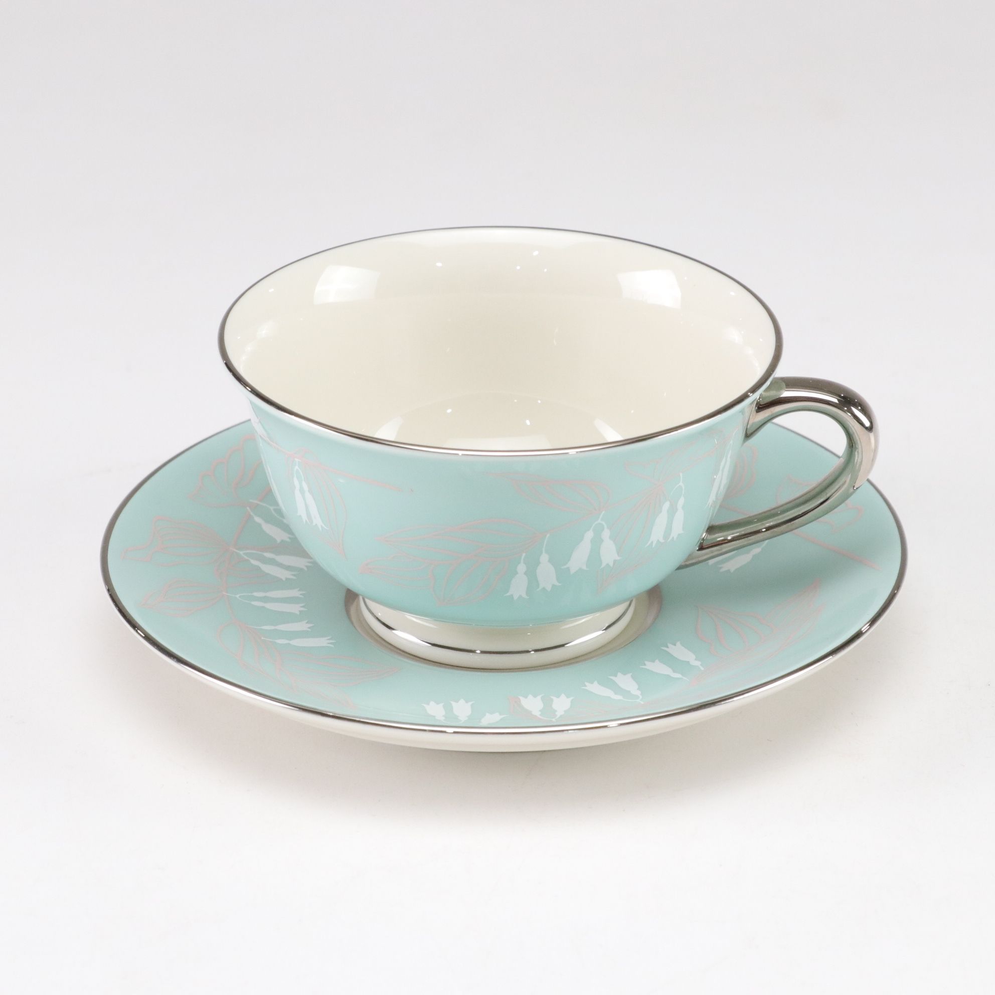 Nancy Prentiss "Foxhall" Platinum Trim Porcelain Dinnerware Set for Six