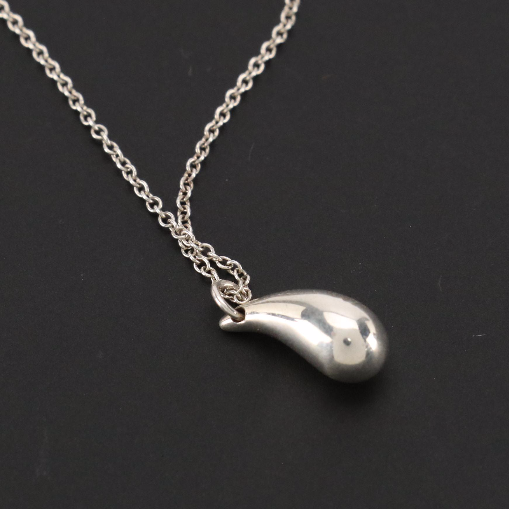 Elsa Peretti for Tiffany & Co. Sterling Teardrop Pendant Necklace