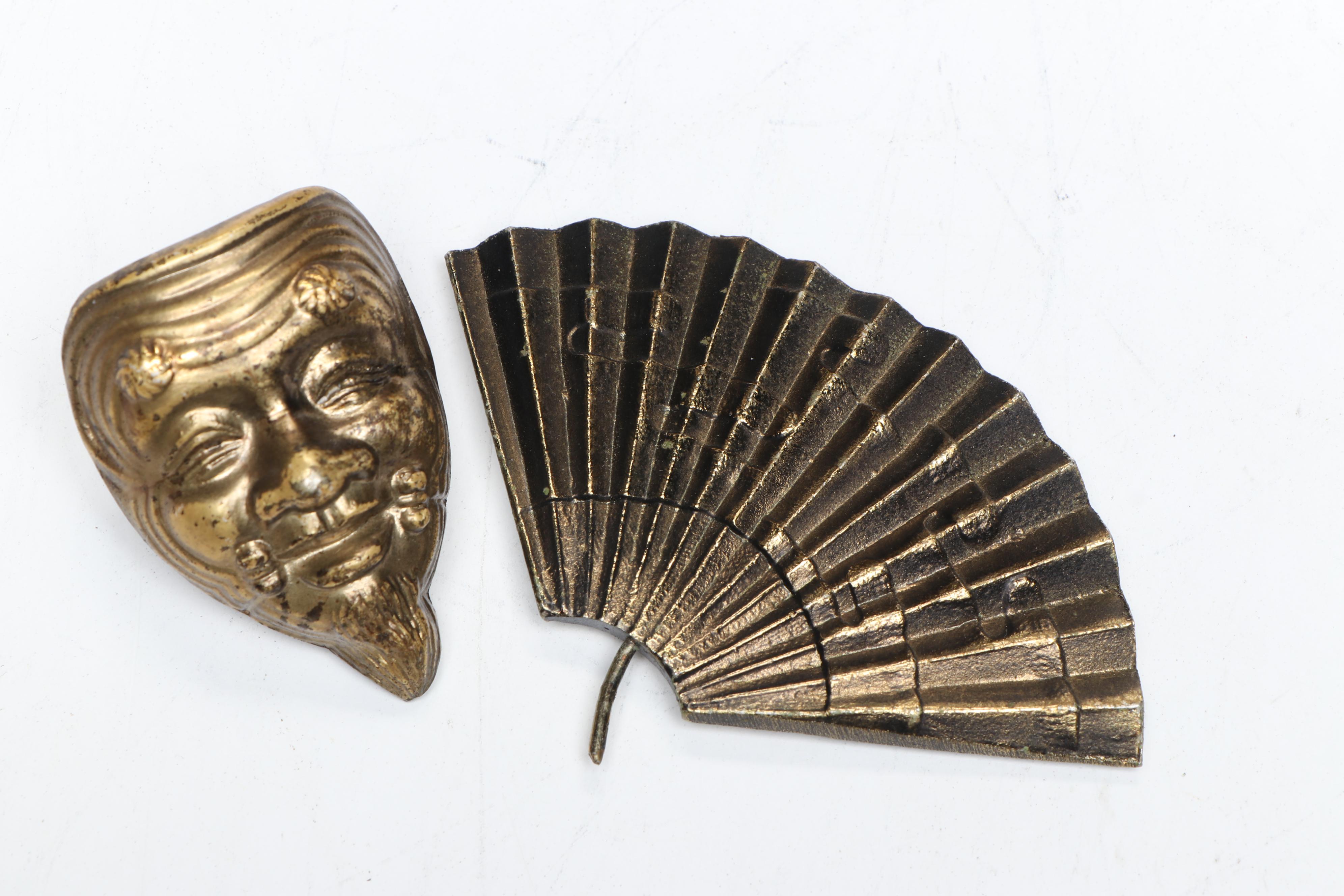 Japanese Enameled Tea Tin with Japanese Toyo Okina Noh Doll