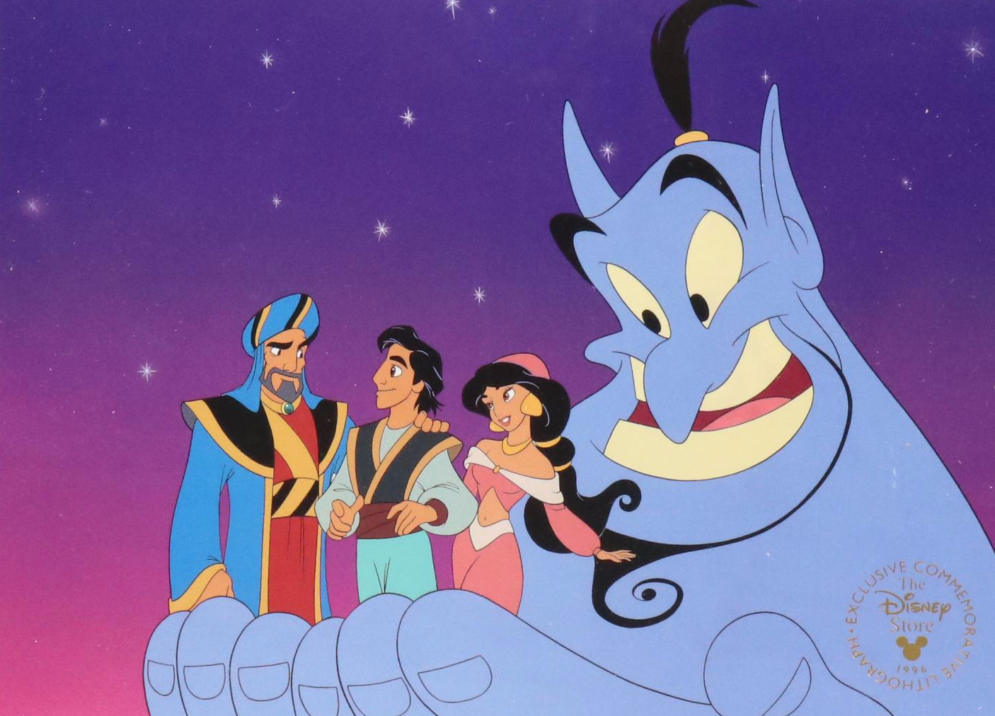 The Disney Store Commemorative Offset Lithograph of "Aladdin," 1996