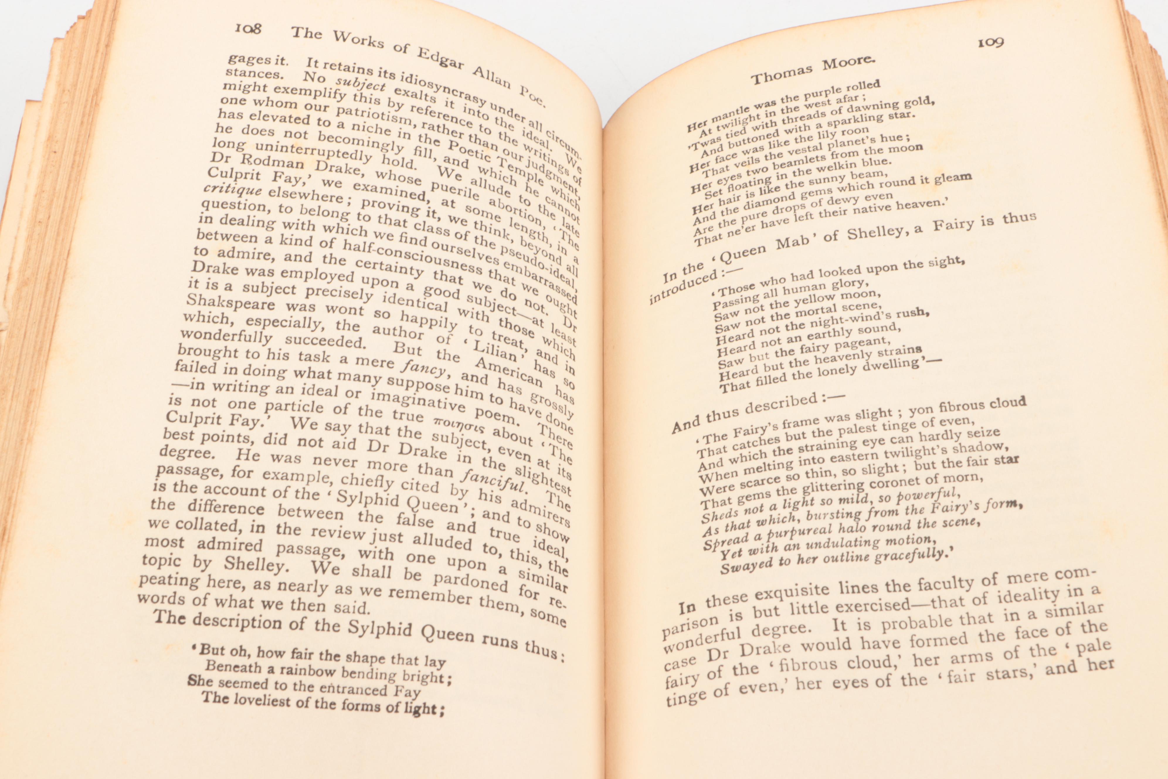 Illustrated "The Works of Edgar Allan Poe" Partial Set, Early 20th Century