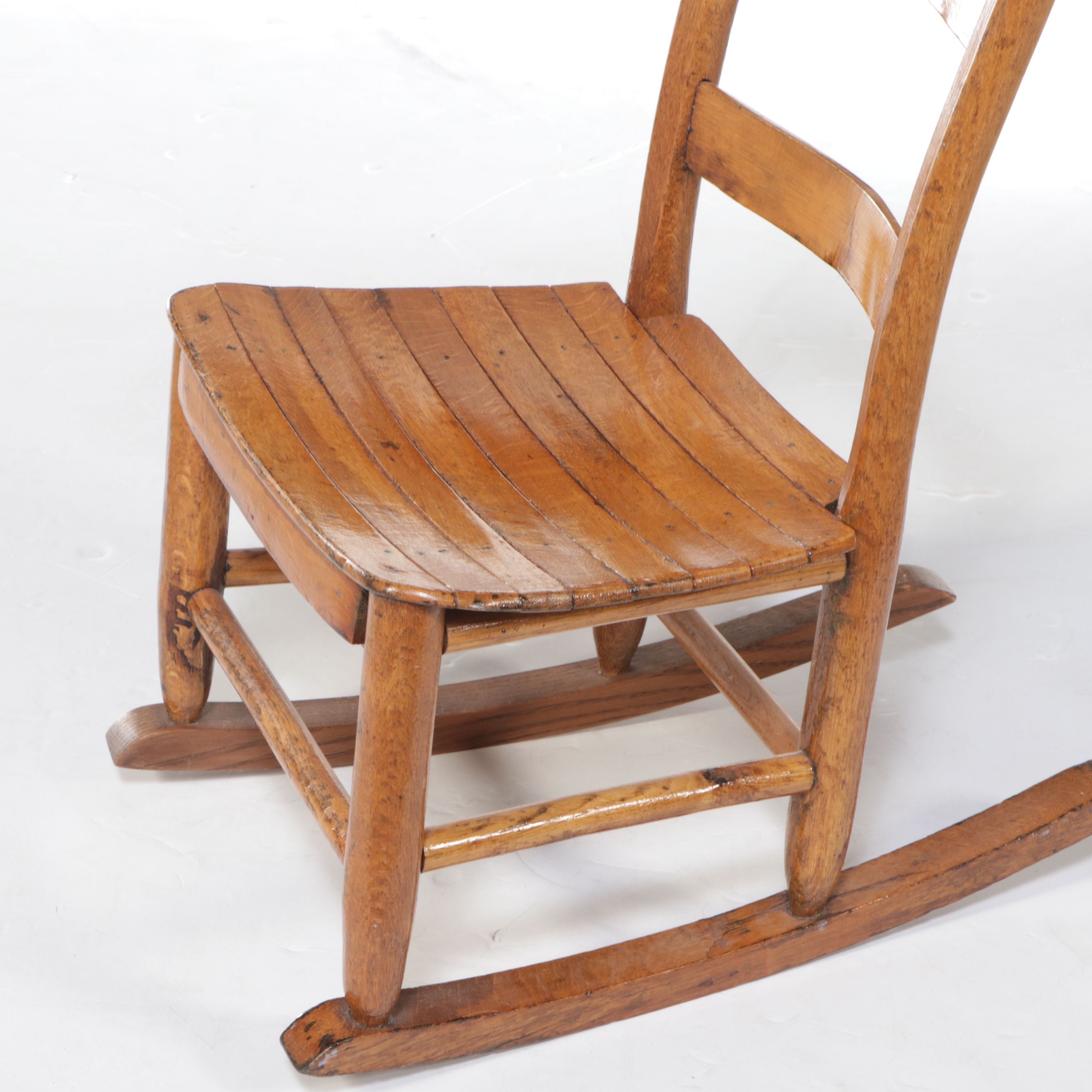 Victorian Carved Walnut High Chair with Woven Cane Seat and Two Other Chairs