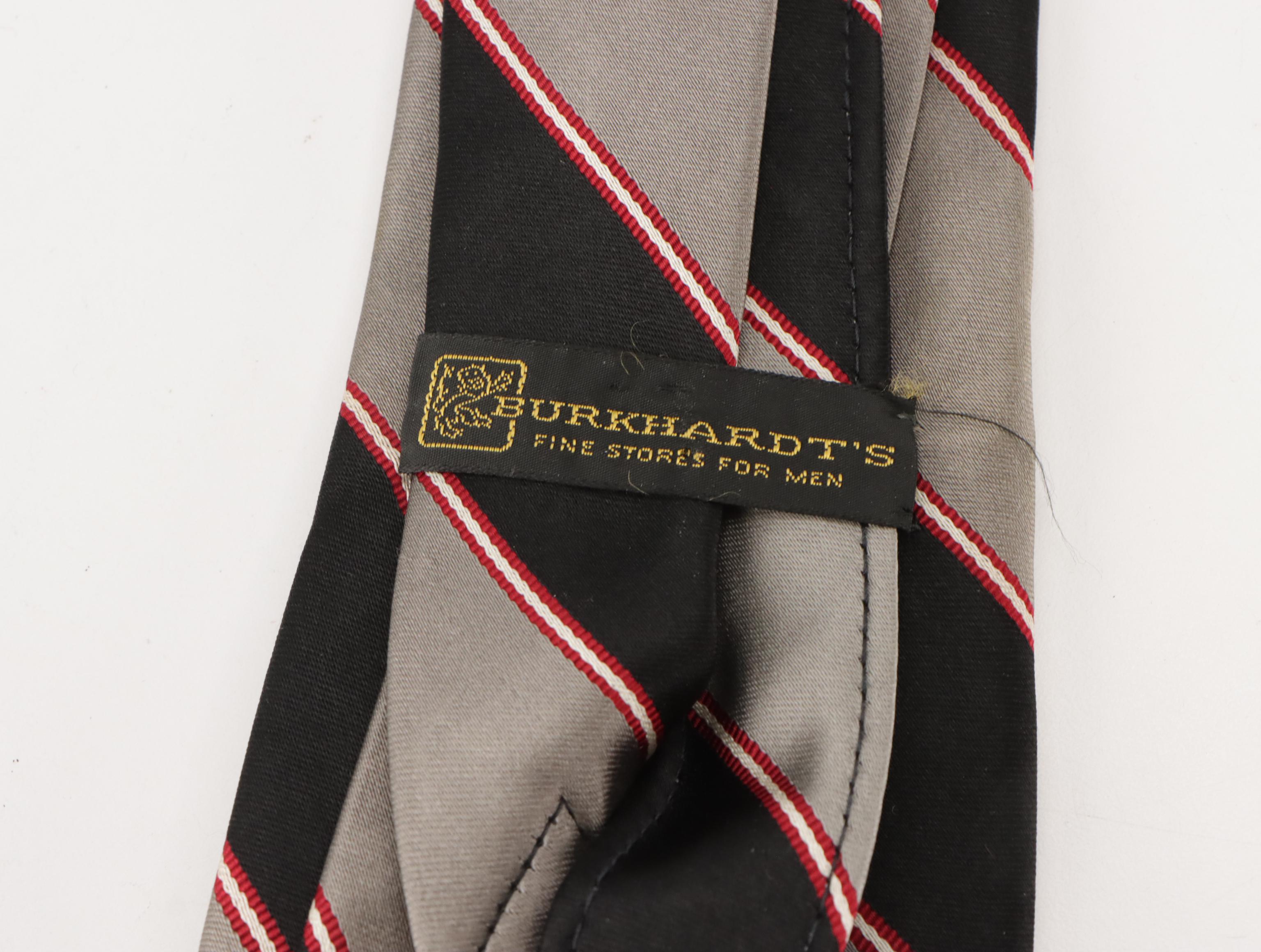 Vintage Patterned Silk and Wool Neckties Featuring Saks Fifth Avenue