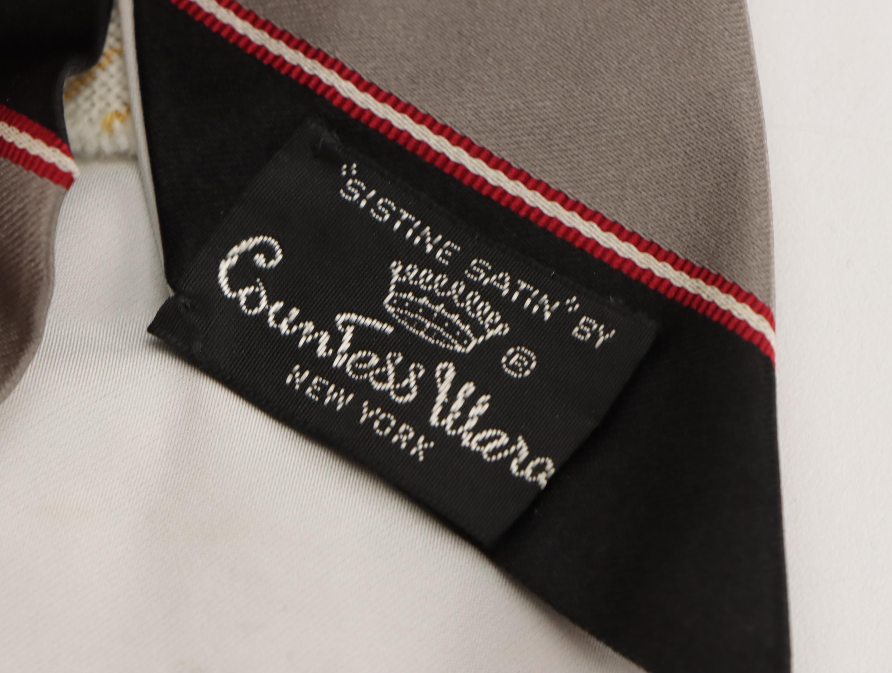 Vintage Patterned Silk and Wool Neckties Featuring Saks Fifth Avenue