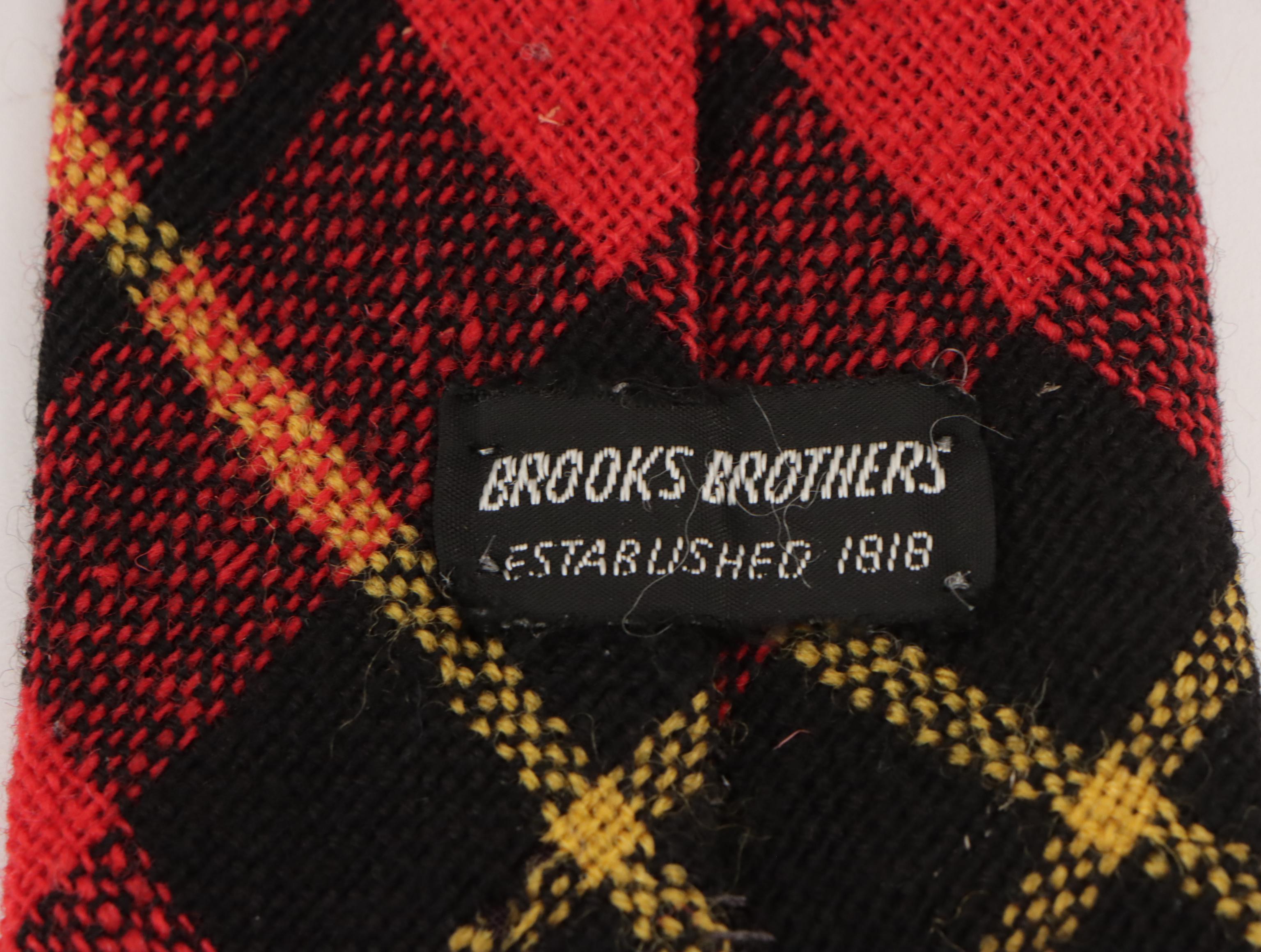 Vintage Patterned Silk and Wool Neckties Featuring Saks Fifth Avenue