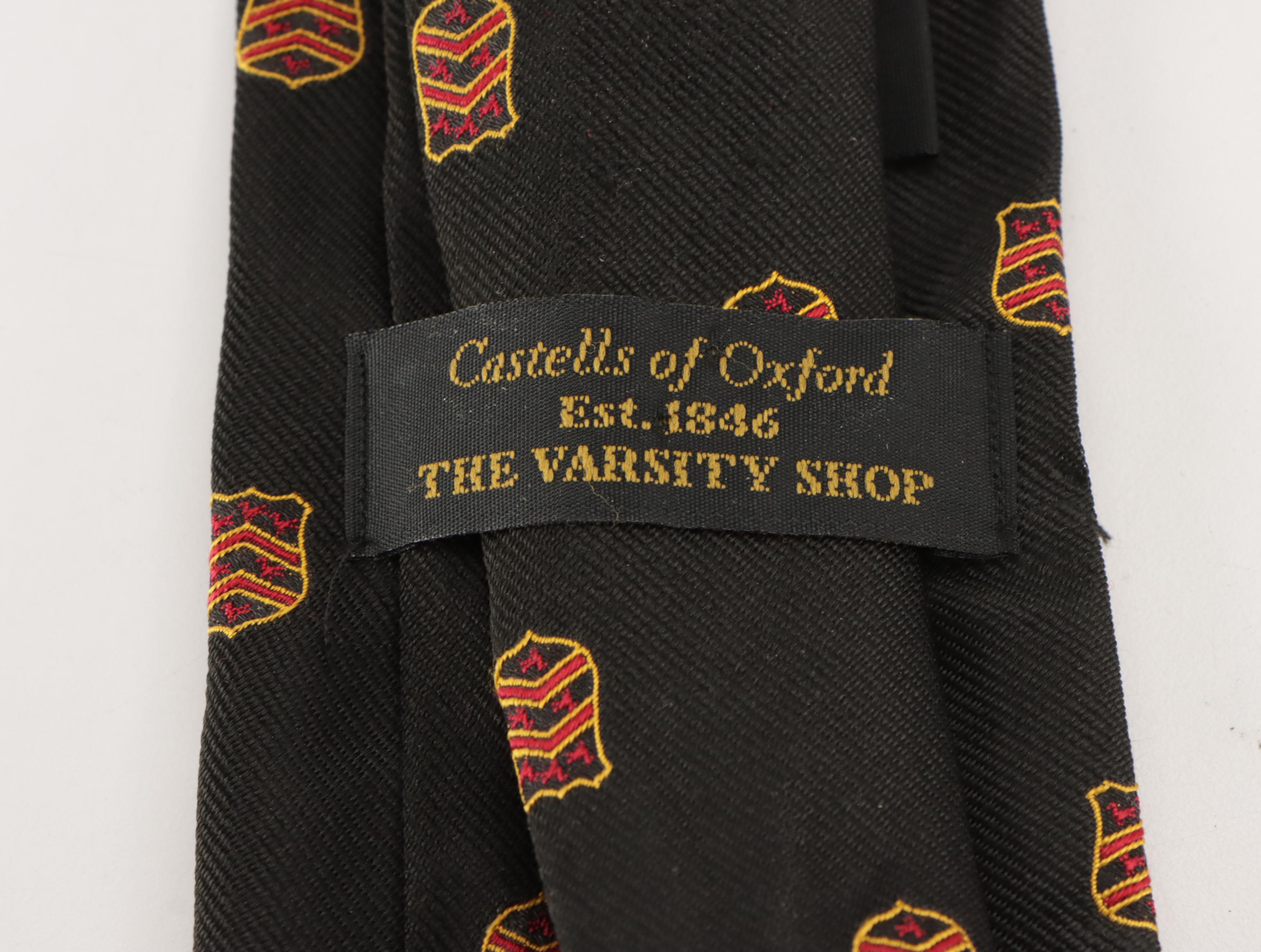 Vintage Patterned Silk and Wool Neckties Featuring Saks Fifth Avenue