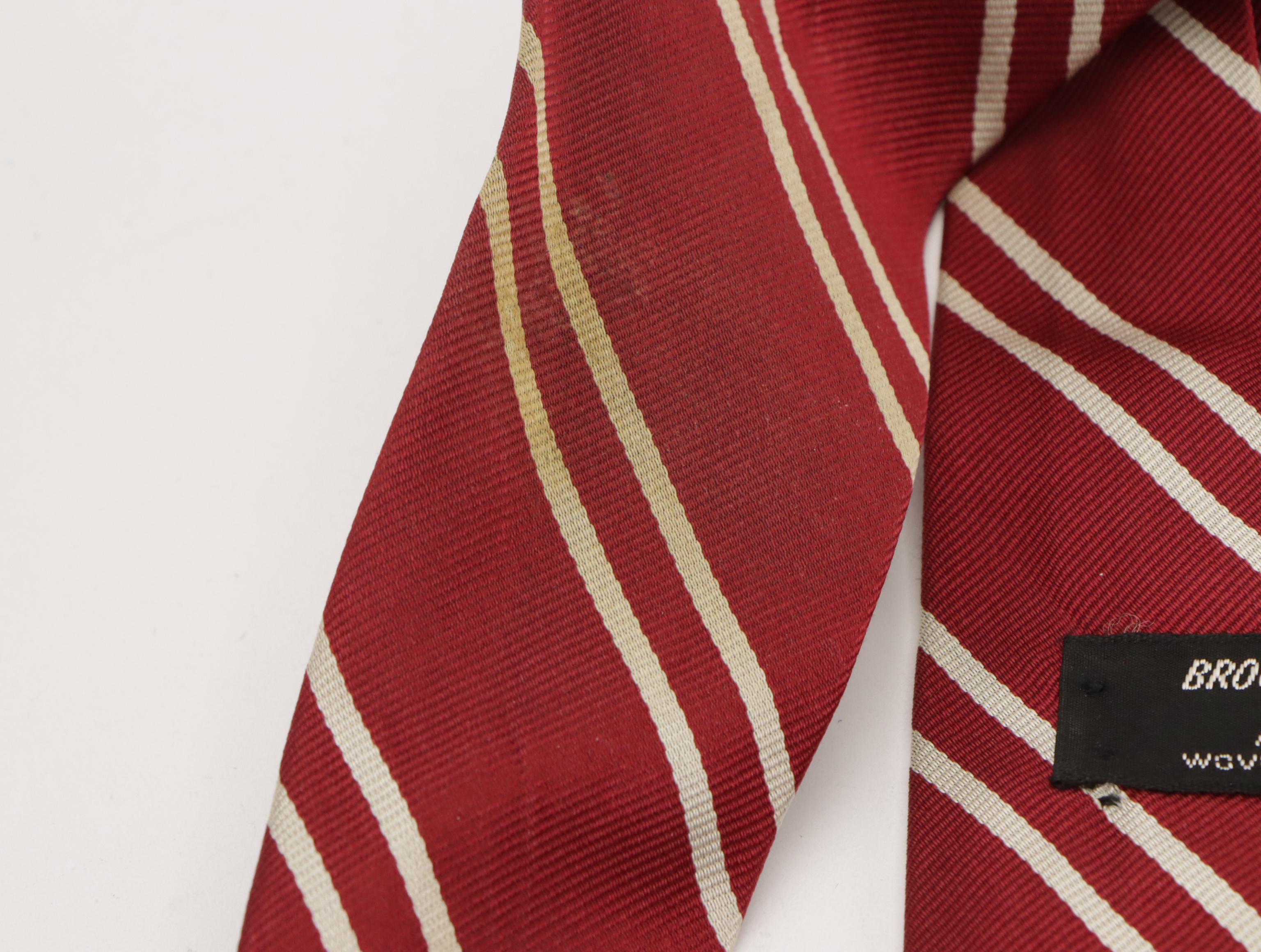 Vintage Patterned Silk and Wool Neckties Featuring Saks Fifth Avenue