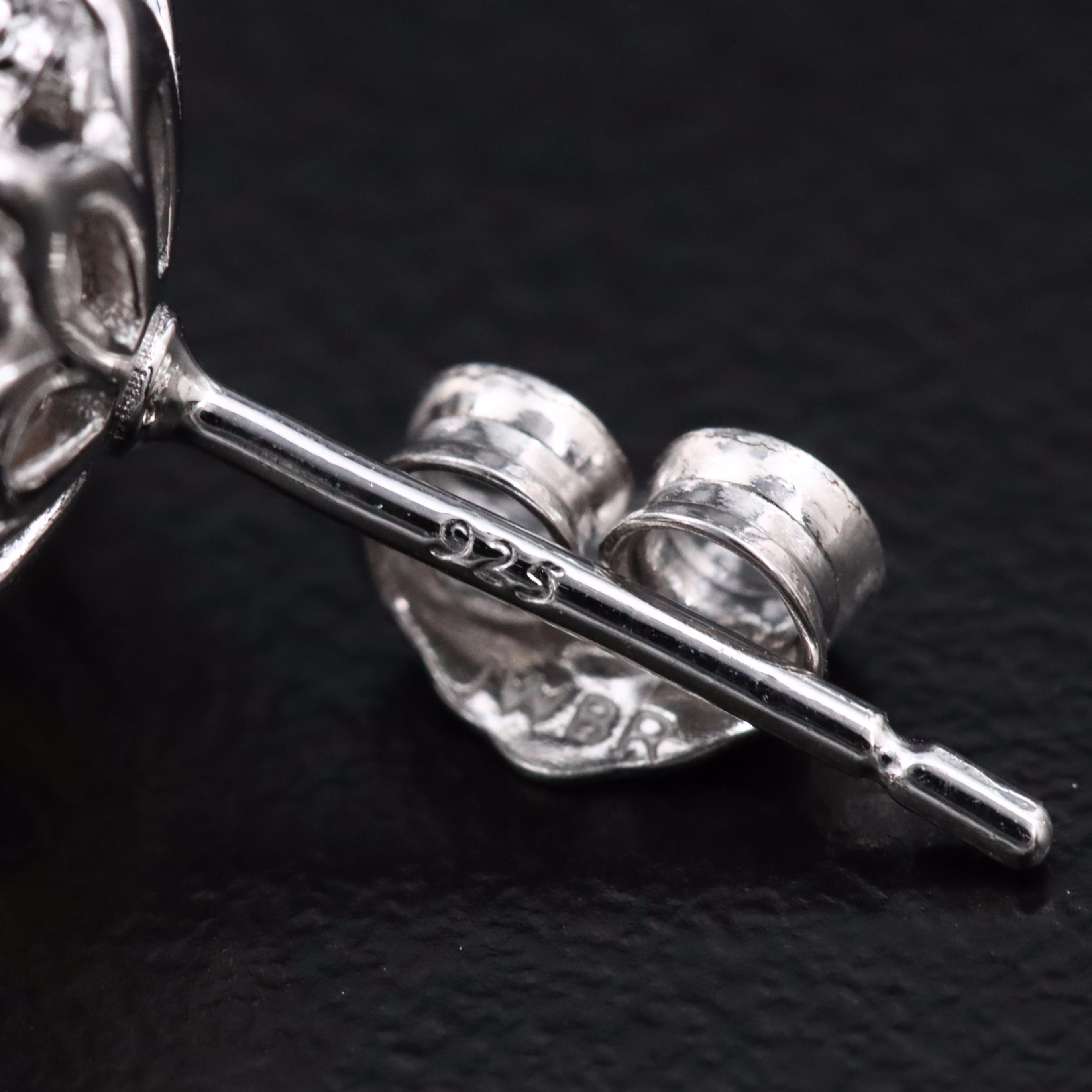 Sterling Citrine and Diamond Earrings