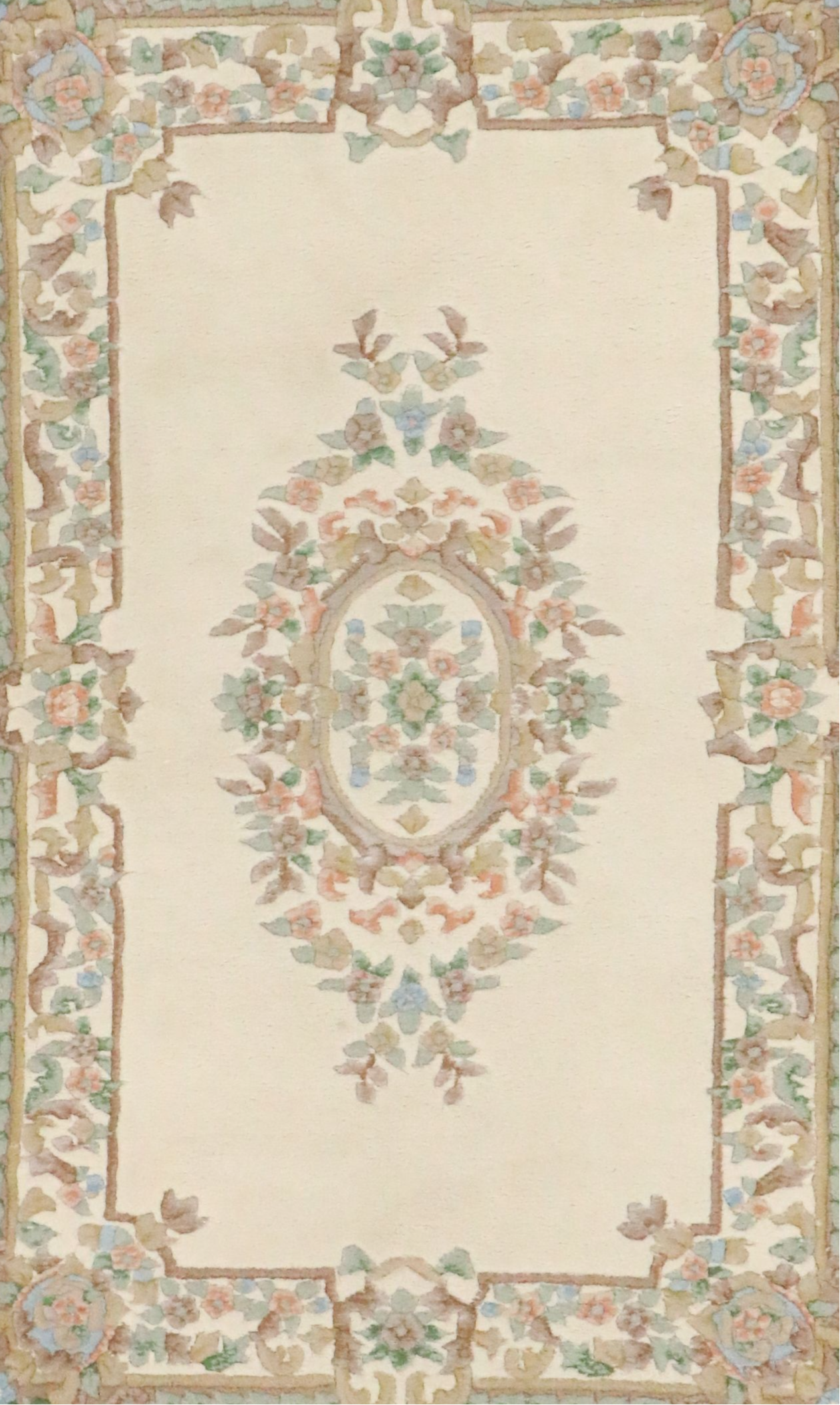 3'6 x 6' Hand-Knotted Surya Indo-French Aubusson Style Area Rug
