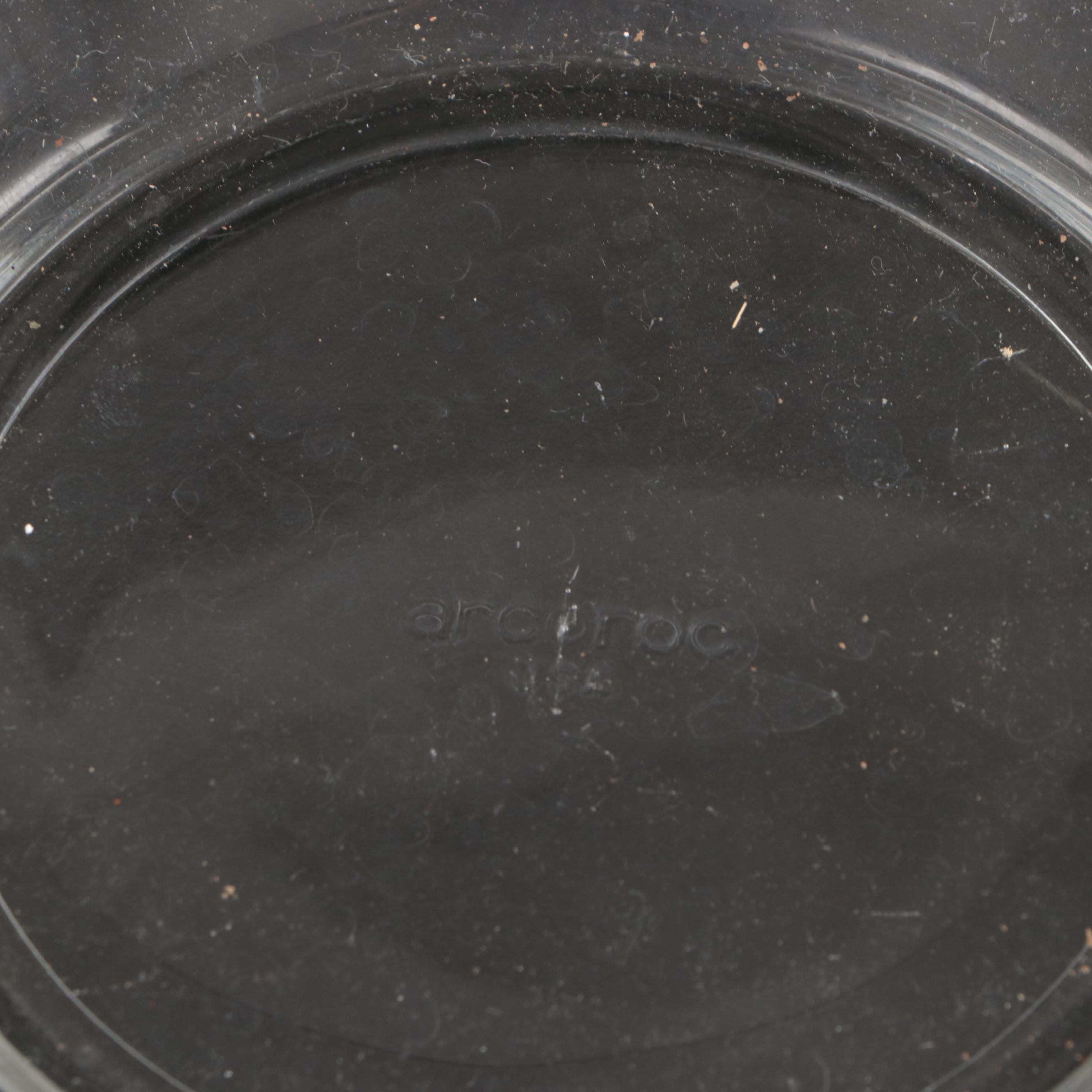 Vintage Clear Glass Dinnerware and Serving Pieces, Mid-20th Century