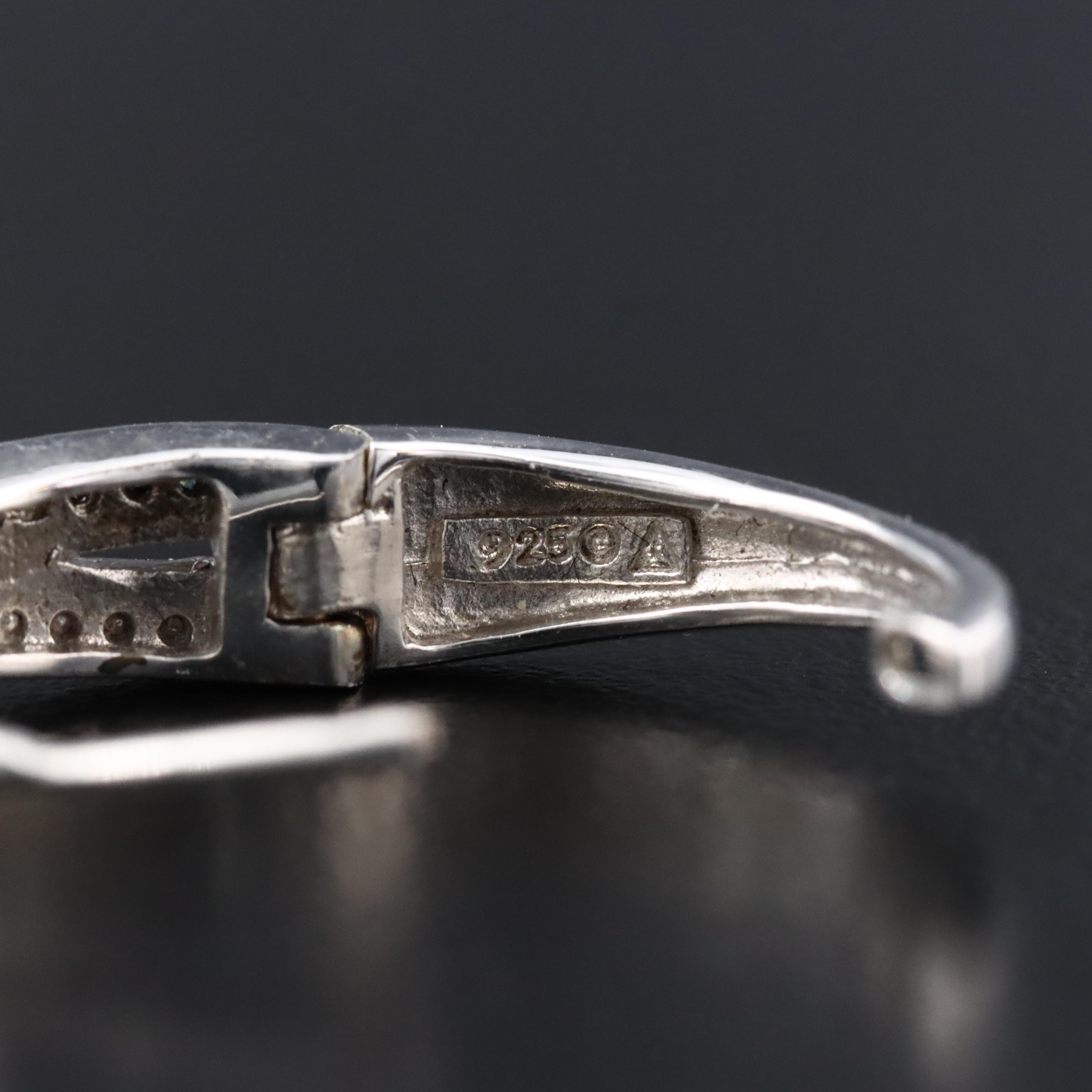 Sterling Lab Grown Diamond and Diamond Hoop Earrings