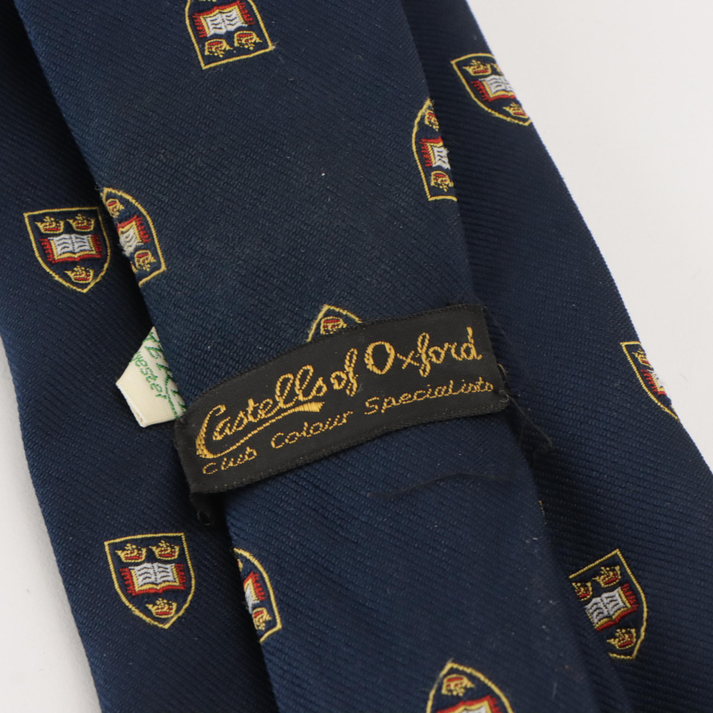 Vintage Patterned Silk and Wool Neckties Featuring Brooks Brothers