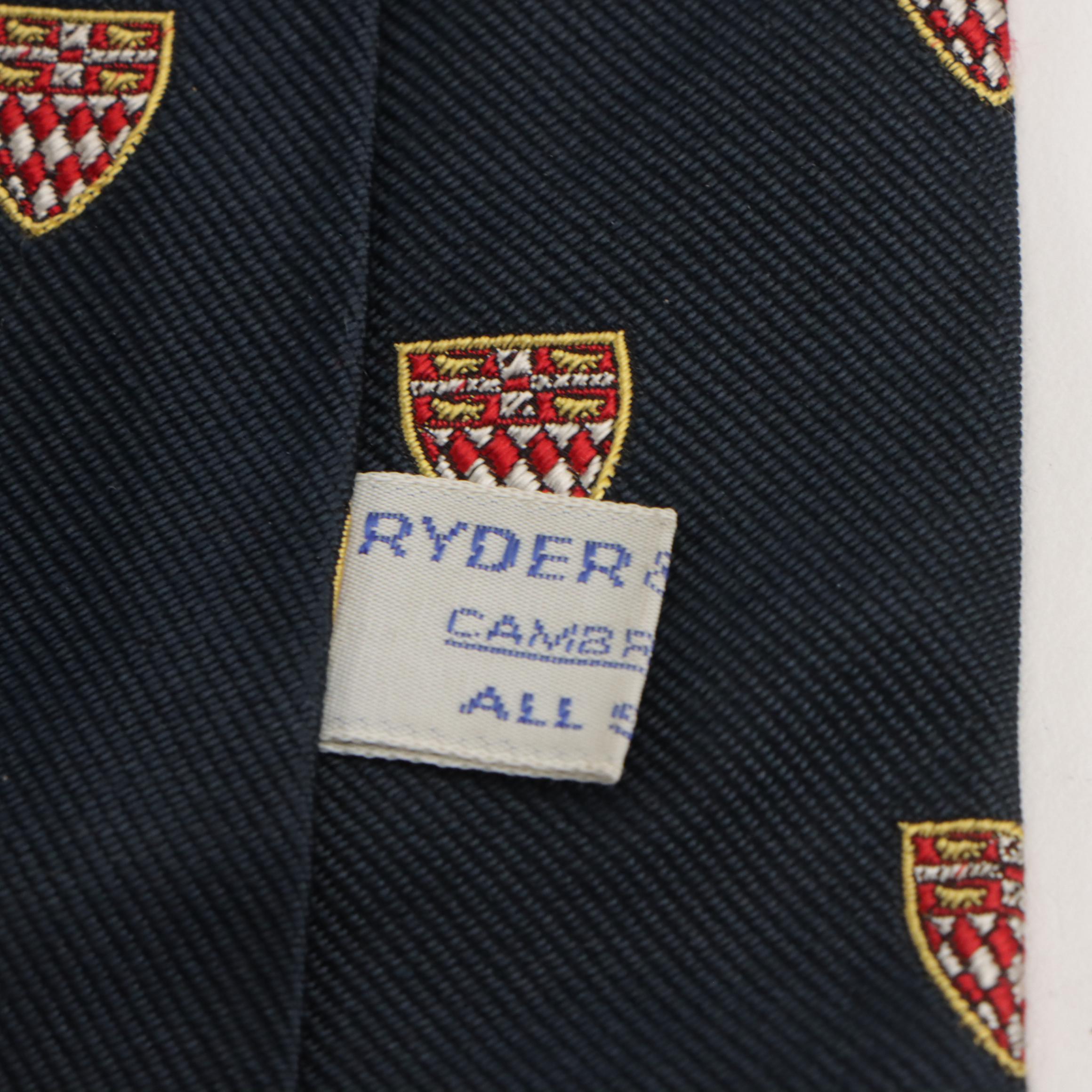 Vintage Patterned Silk and Wool Neckties Featuring Brooks Brothers