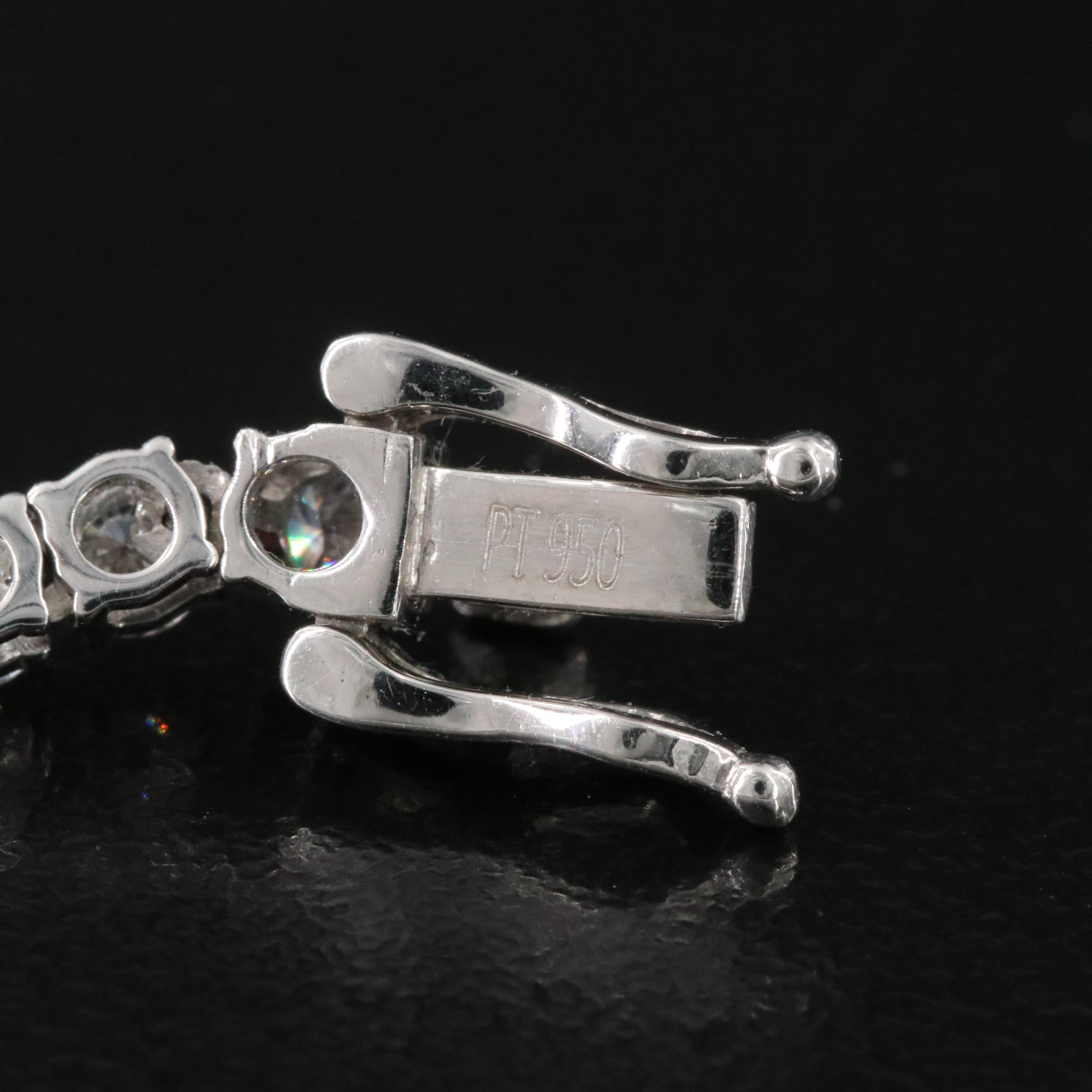 Platinum 20.24 CTW Lab Grown Diamond Riviera Necklace