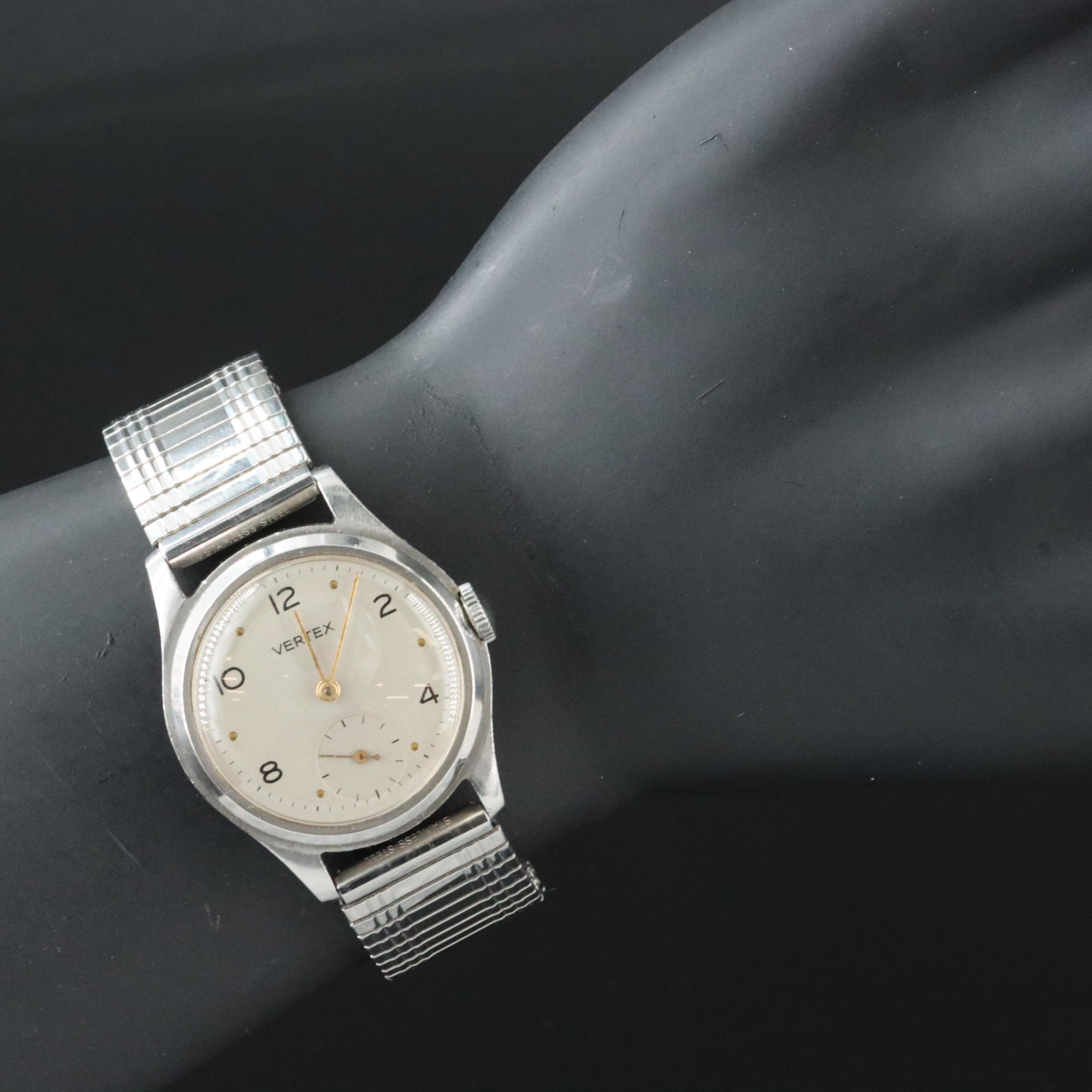 Vintage Vertex Steel Watch made in England