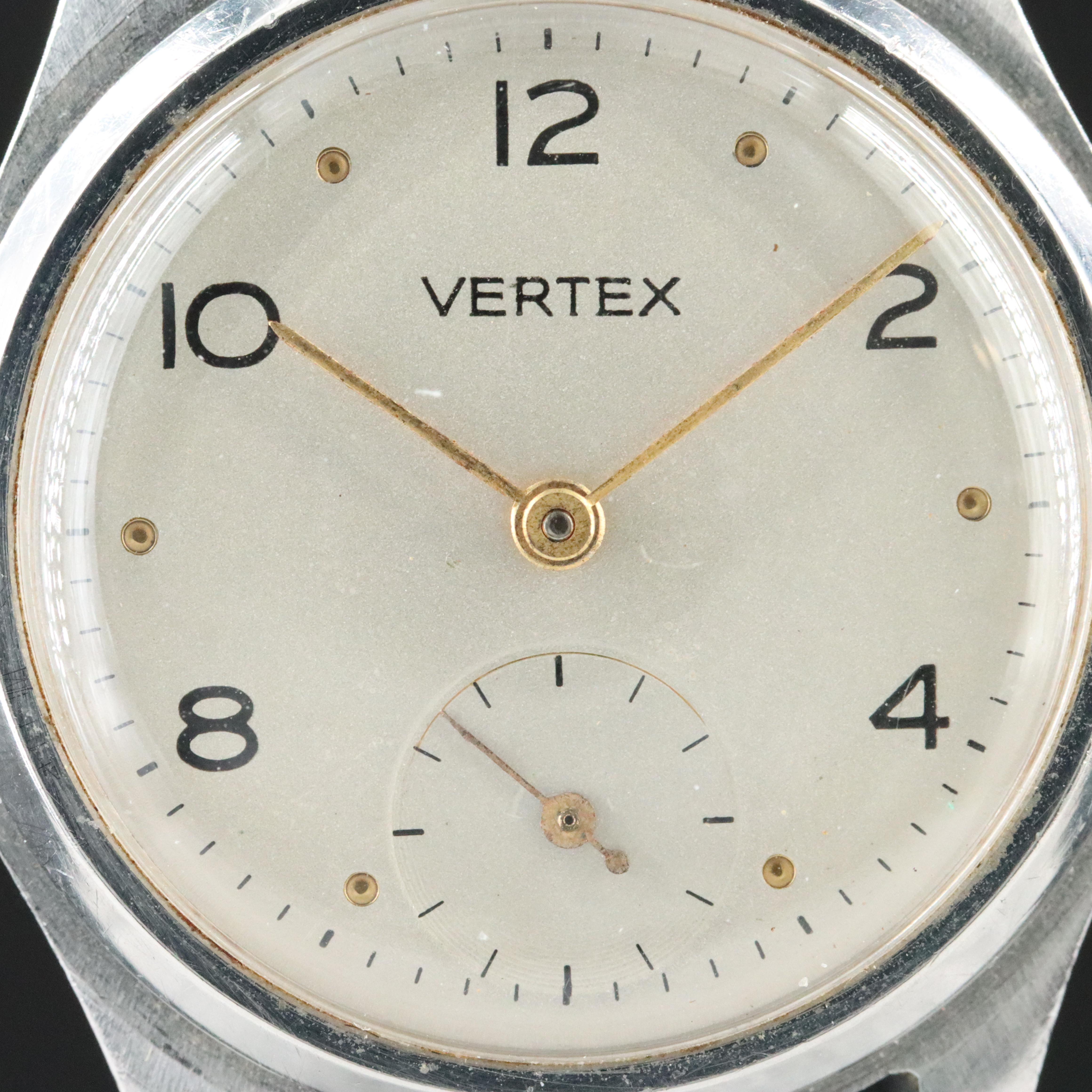 Vintage Vertex Steel Watch made in England