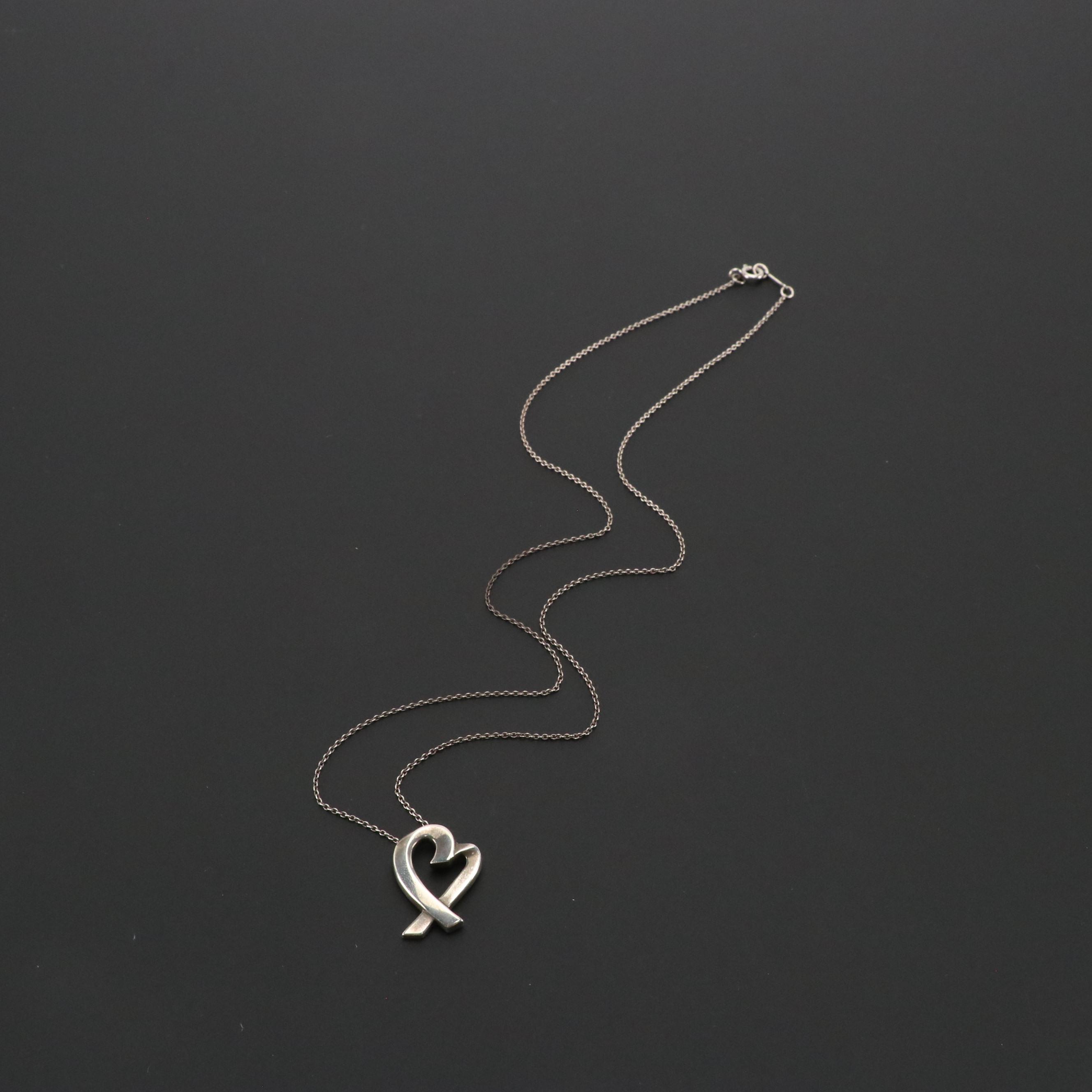 Paloma Picasso for Tiffany & Co. Sterling Loving Heart Necklace