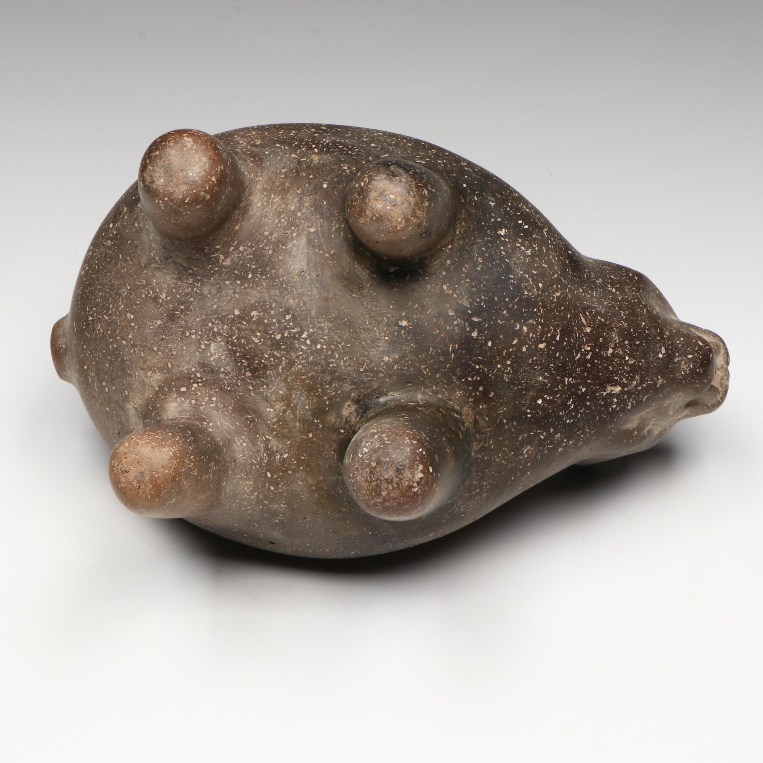 Pre-Columbian Cat Form Vessel