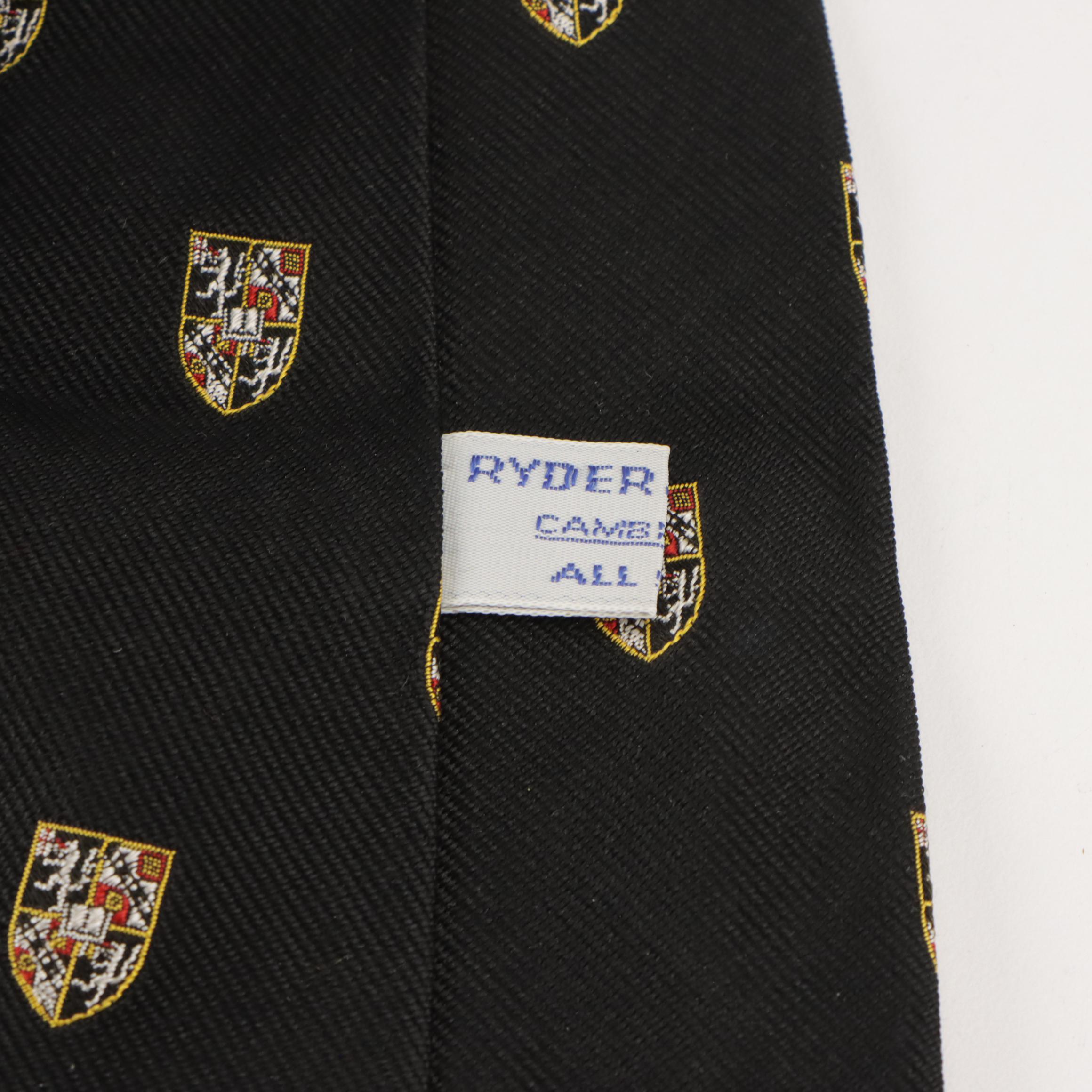 Vintage Patterned Silk and Wool Neckties Featuring Brooks Brothers