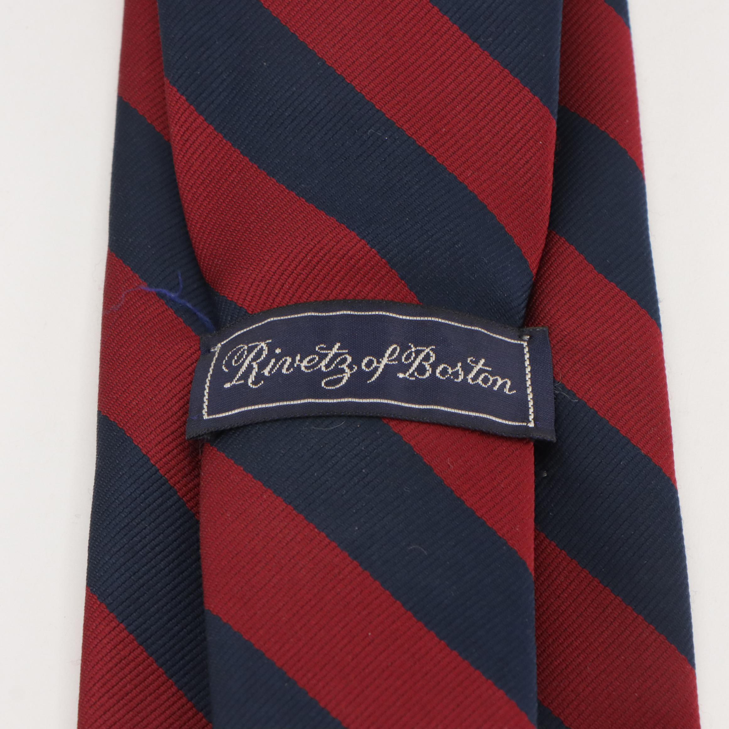 Vintage Patterned Silk and Wool Neckties Featuring Brooks Brothers