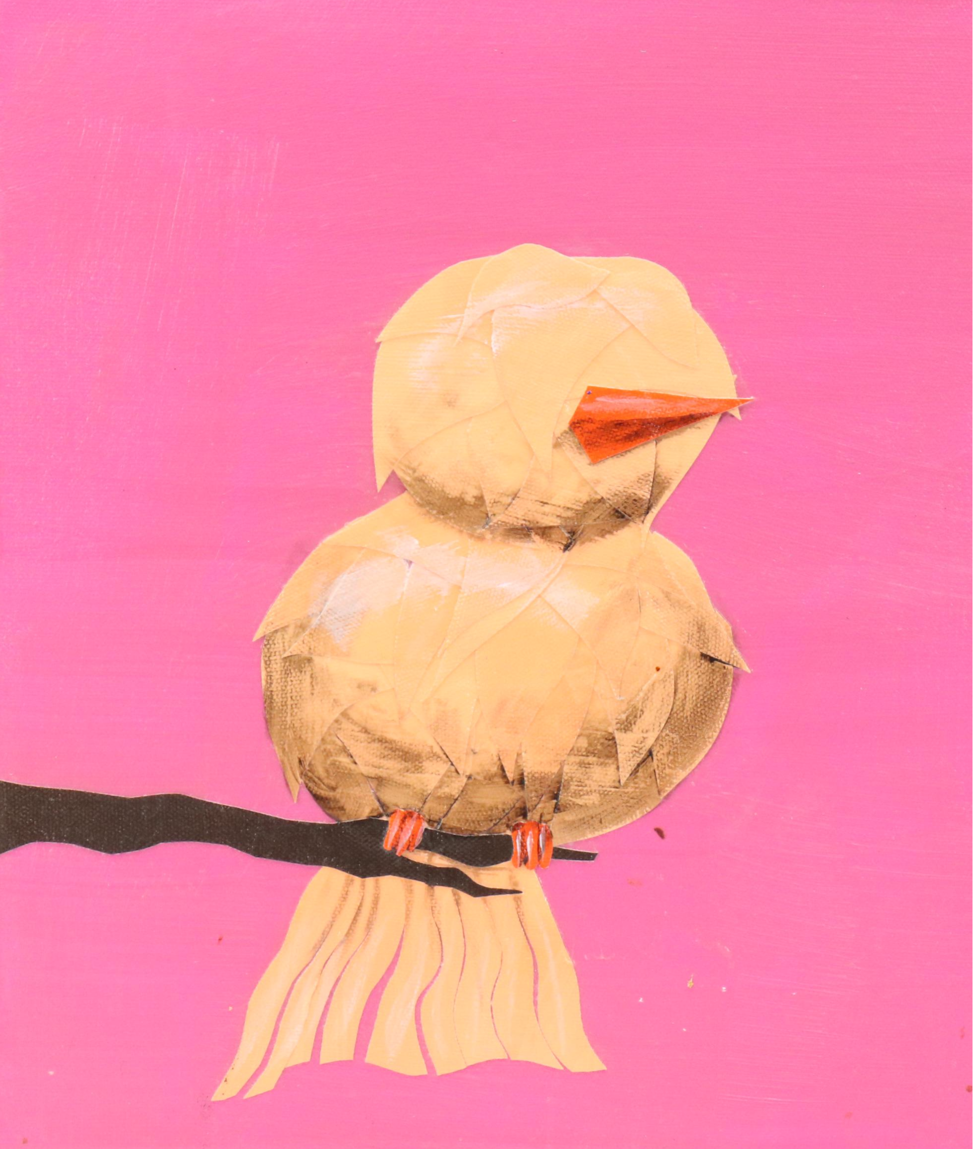 Robin Anne Cooper Collage of Bird, 21st Century