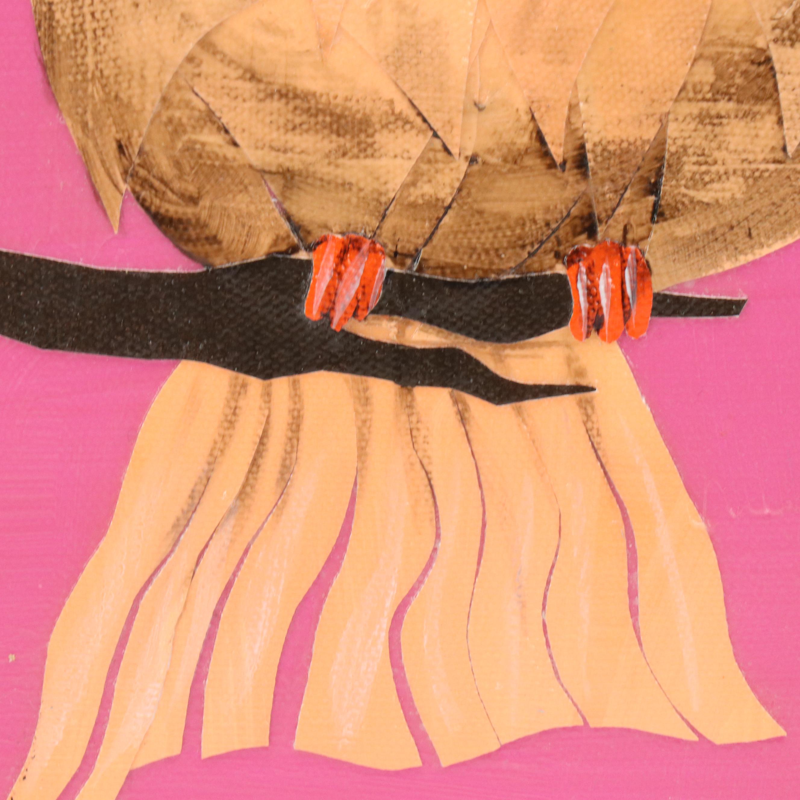 Robin Anne Cooper Collage of Bird, 21st Century