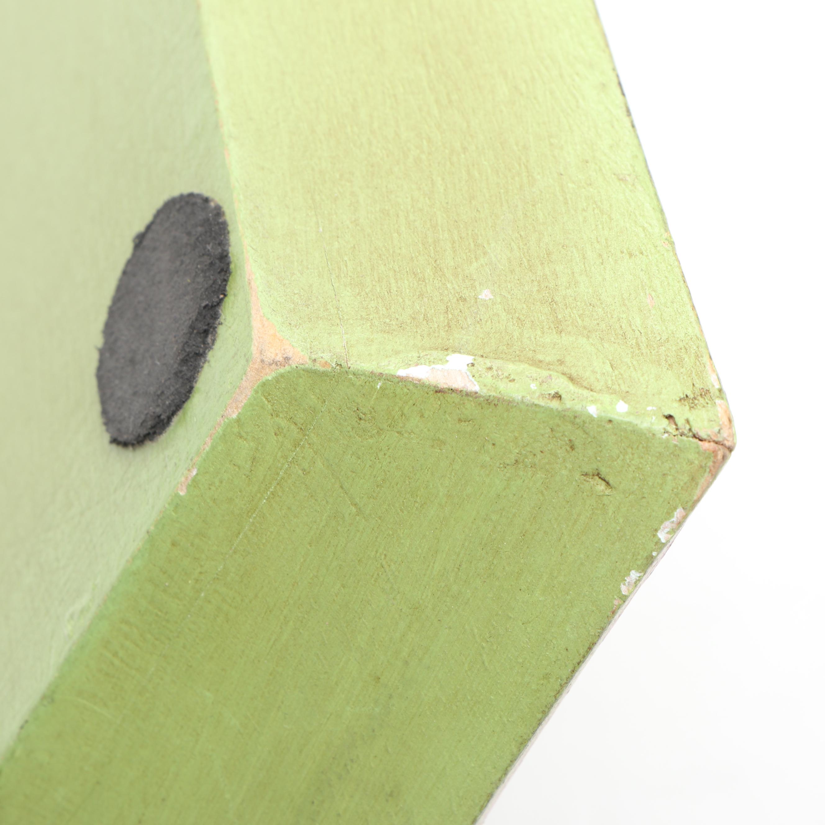 Haskelite Mfg. Corp. Japanism Print Covered Wood Trays with Other Handled Tray