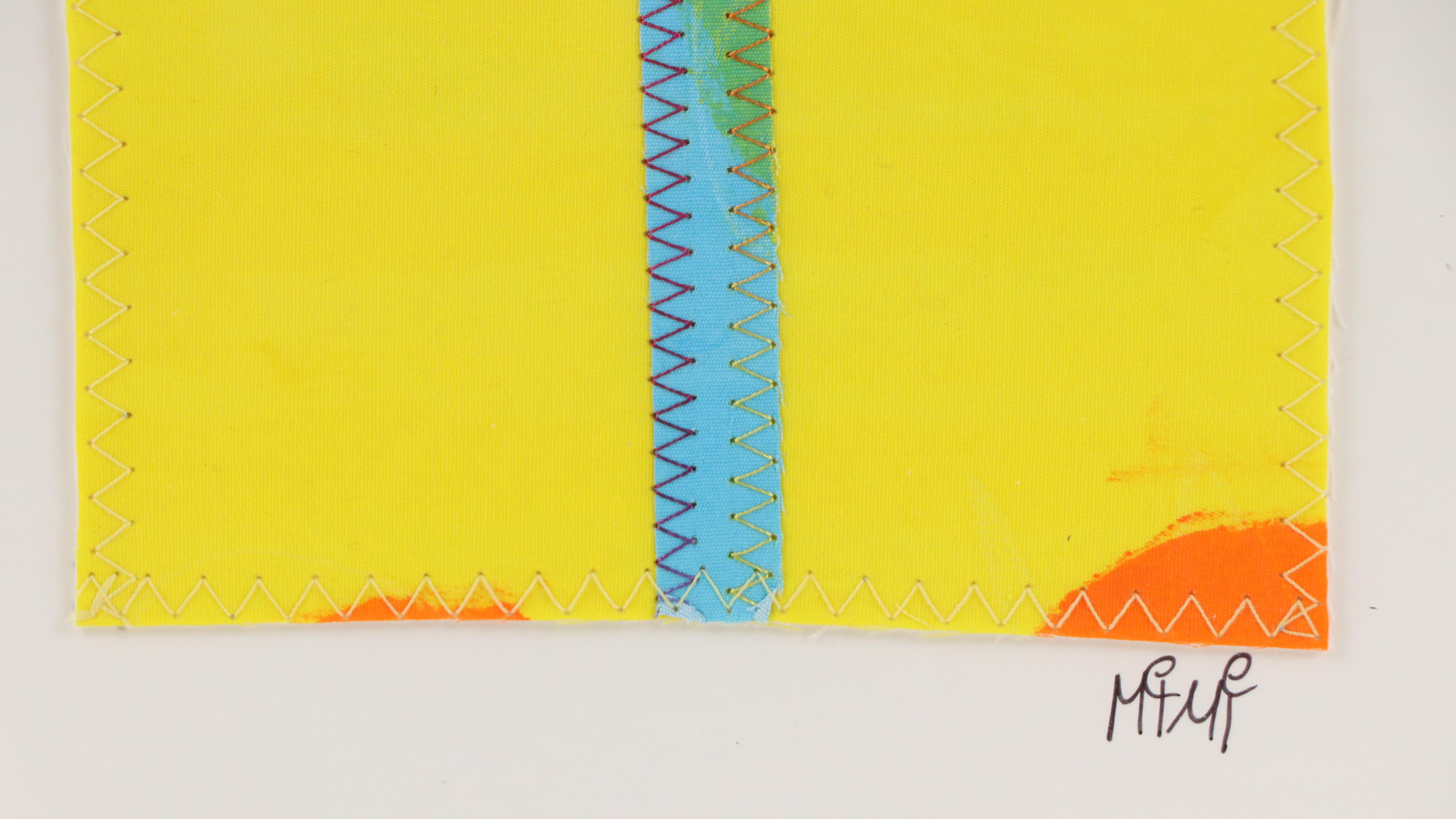 Abstract Mixed Media Assemblage of Tulip, 21st Century