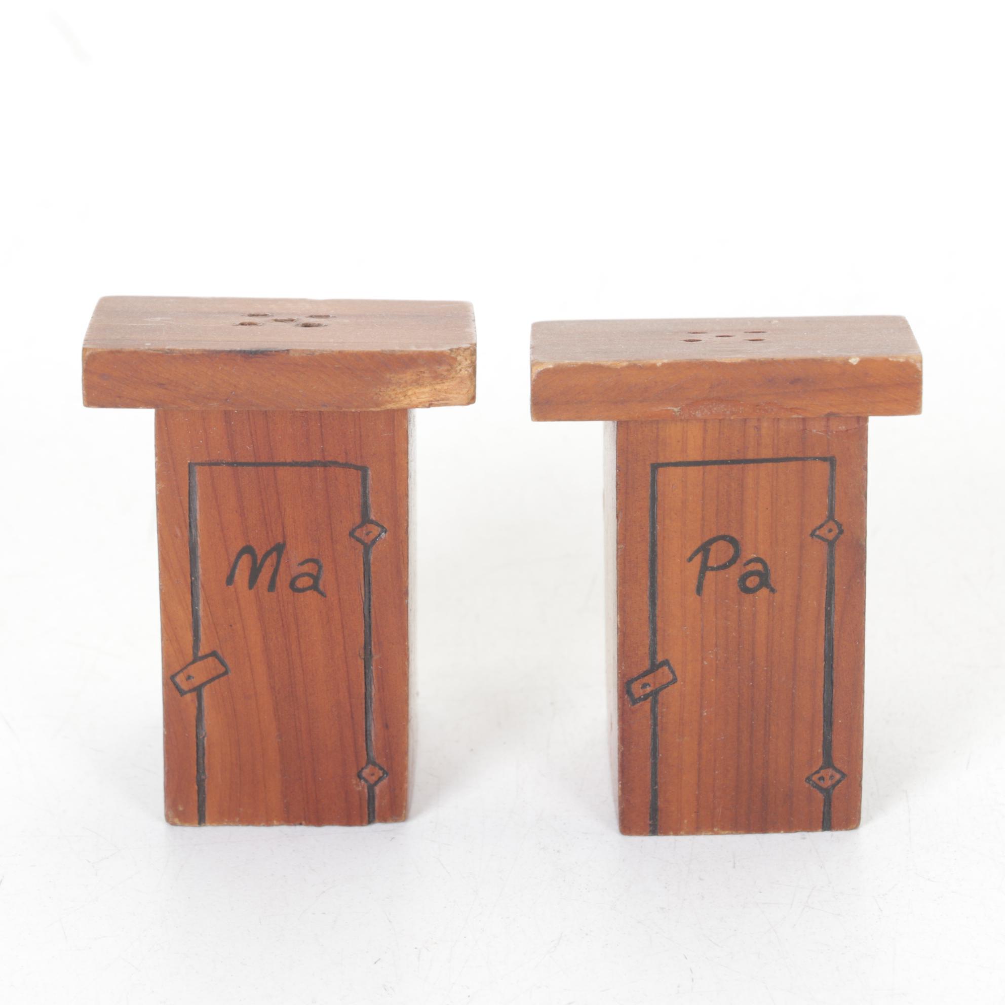 Berkeley Copper Music Box Outhouse with Other Outhouse Collectibles