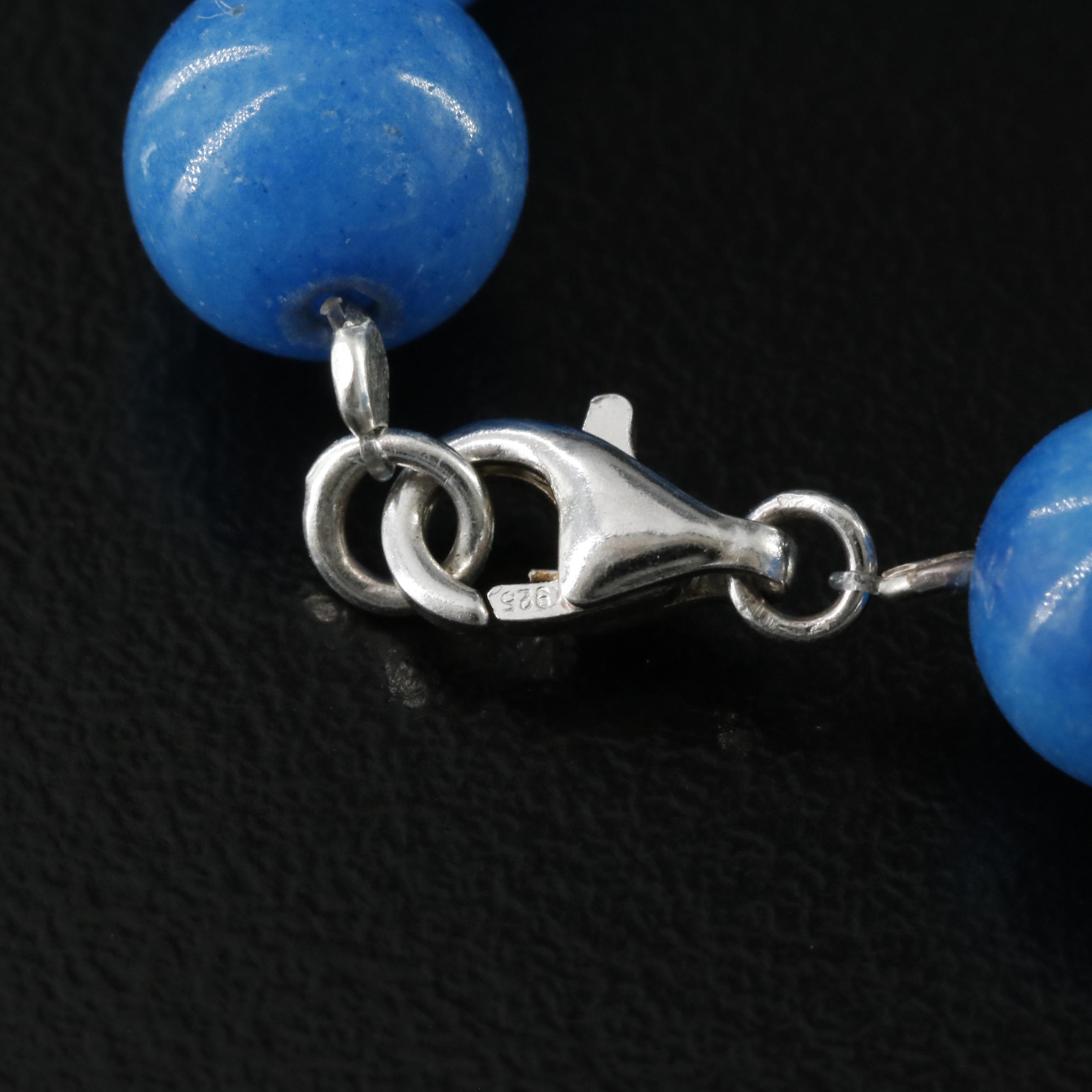 Crystal and Quartzite Bracelet with Sterling Clasp