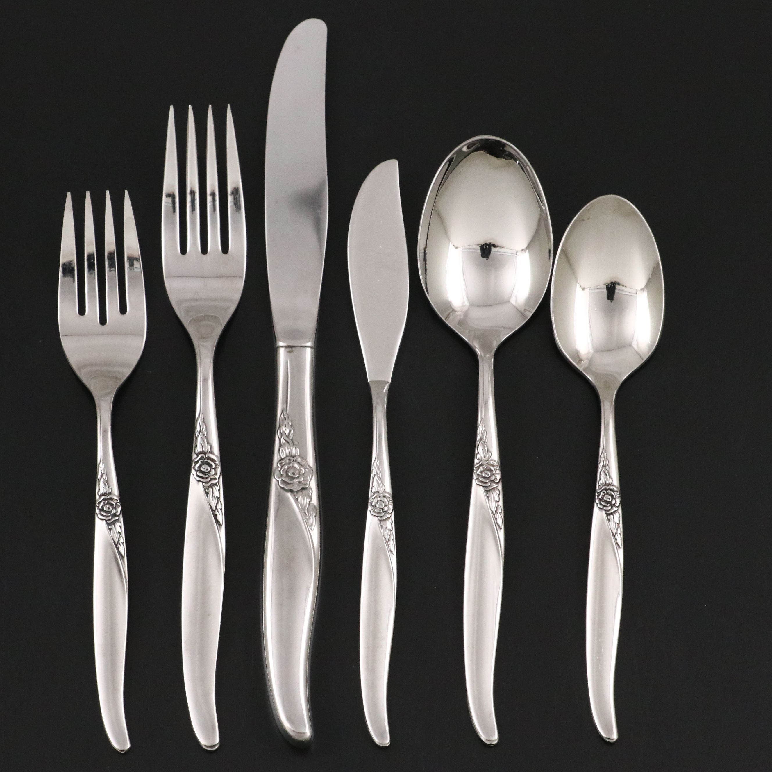 Oneida "La Rose" Stainless Steel Flatware, 1967