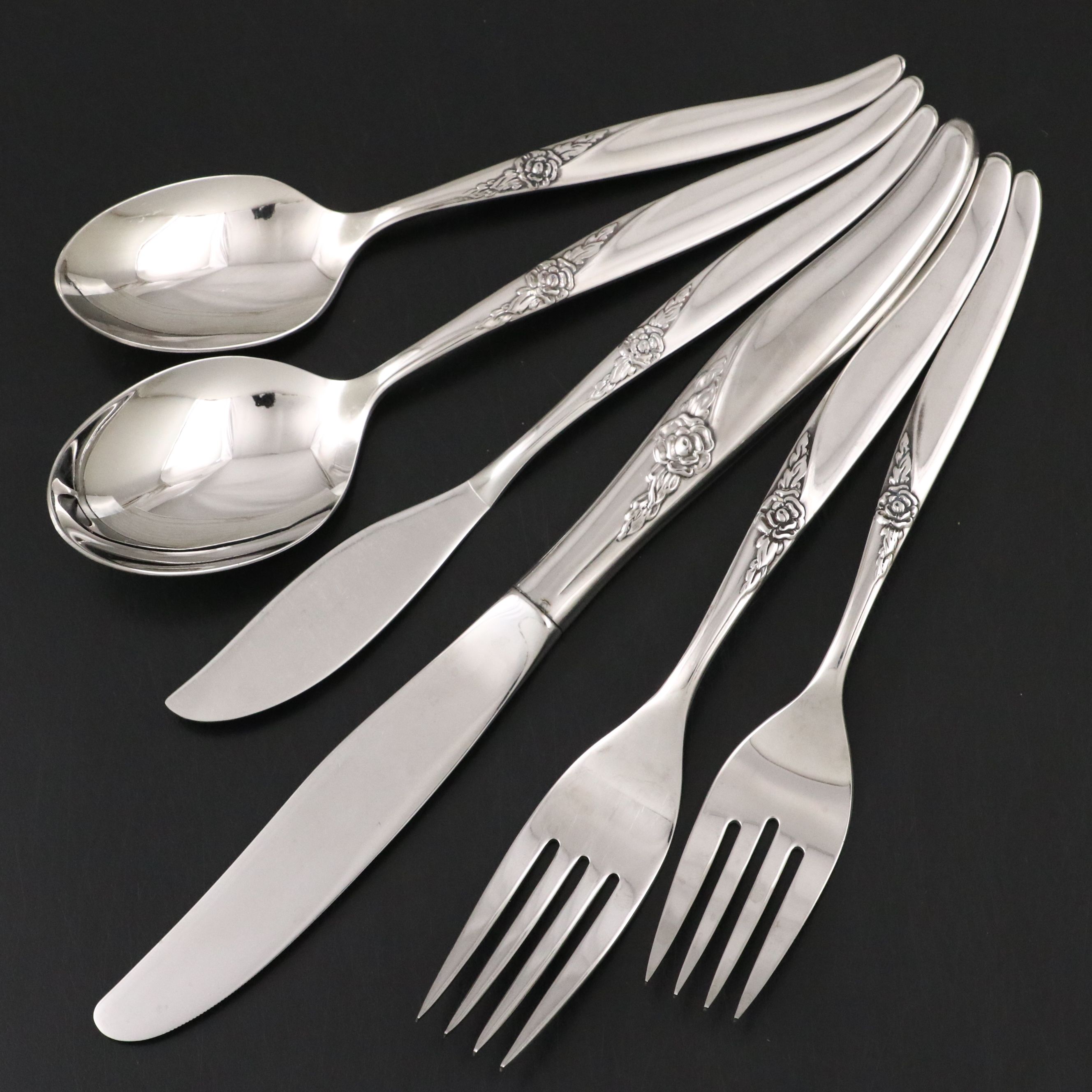 Oneida "La Rose" Stainless Steel Flatware, 1967